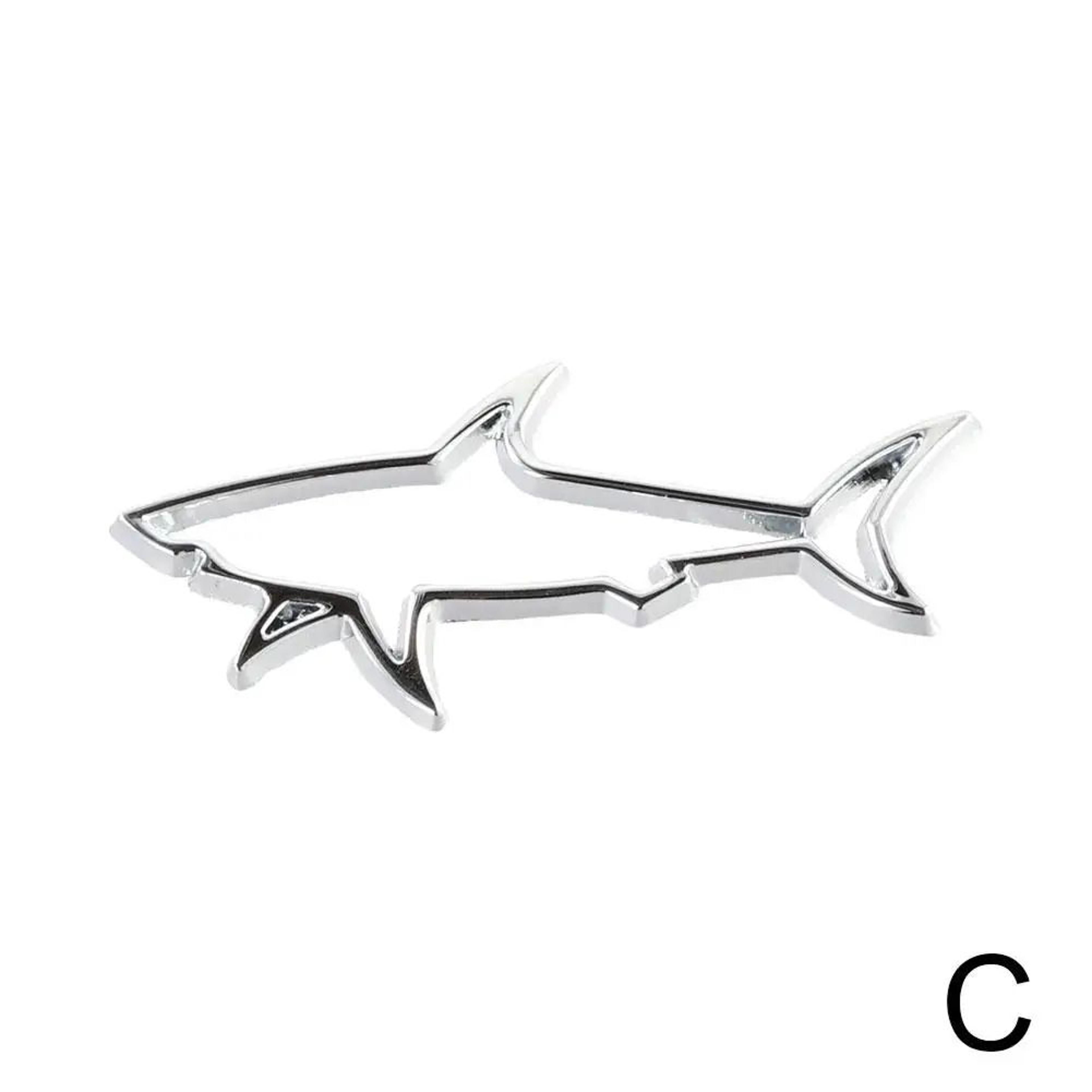 3D Metal Hollow Shark Car Emblem 8