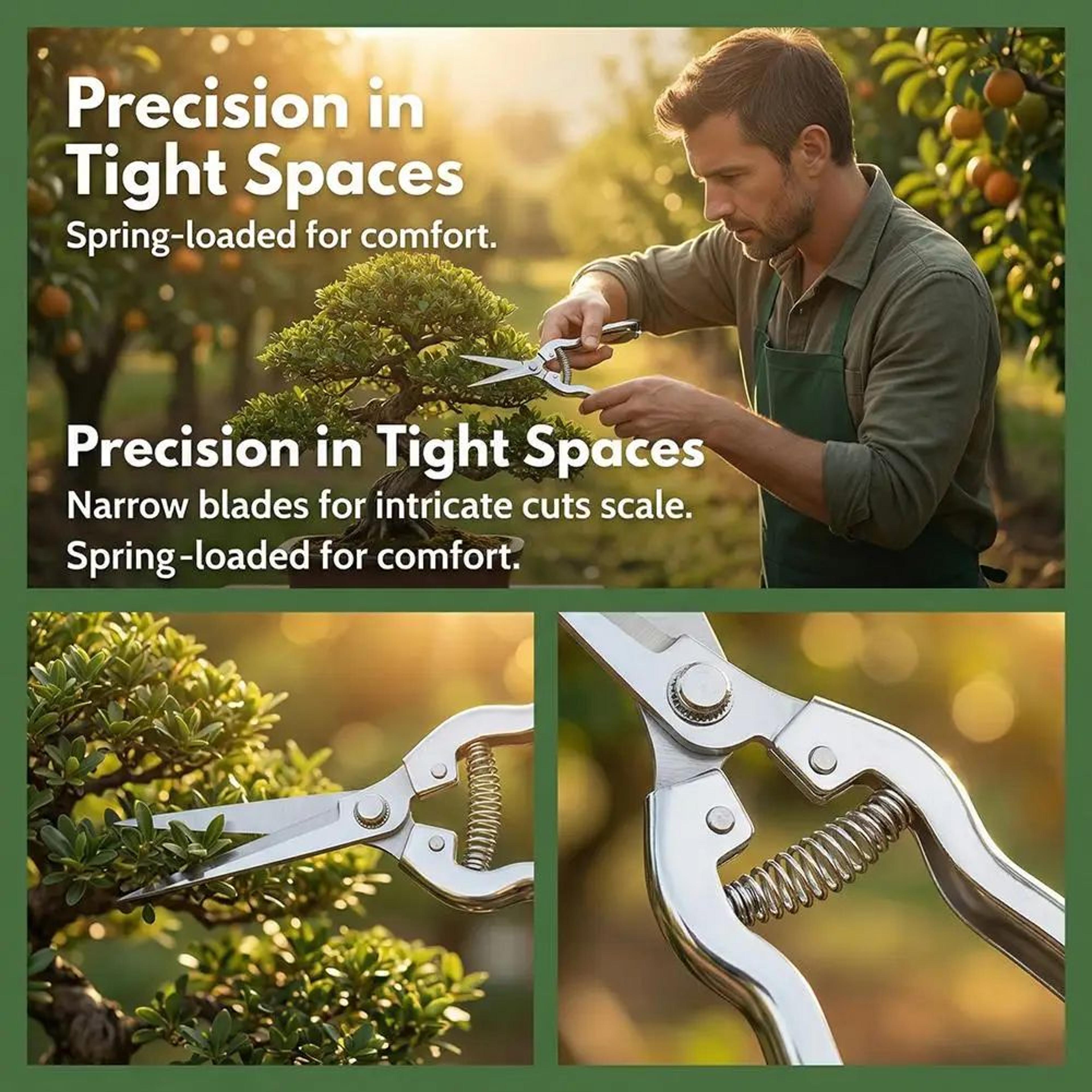 Stainless Steel Straight Pruning Shears 4