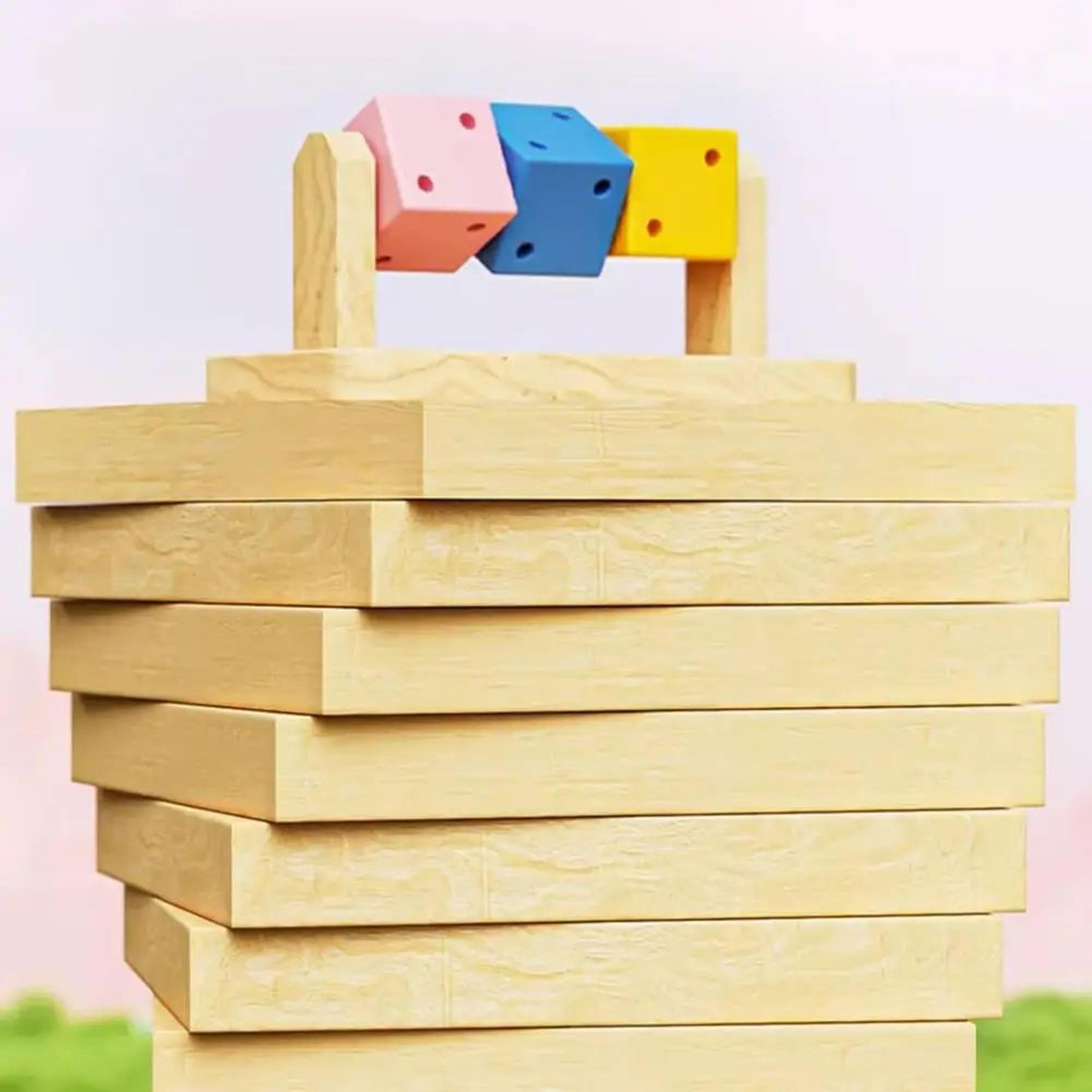 Colorful Wooden Bird Chewing Cube Toy 4