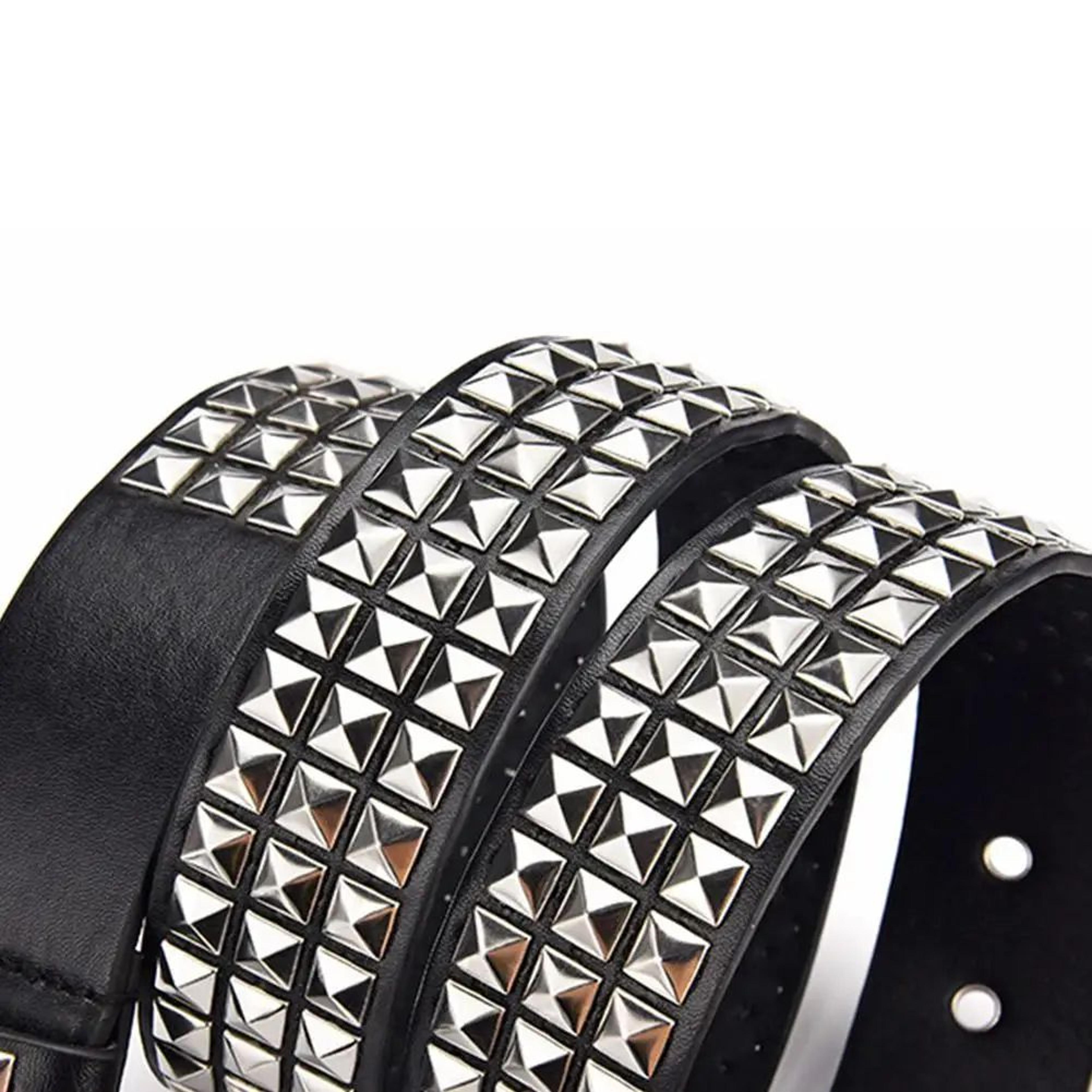 Black Studded Punk Rock Rivet Belt 4