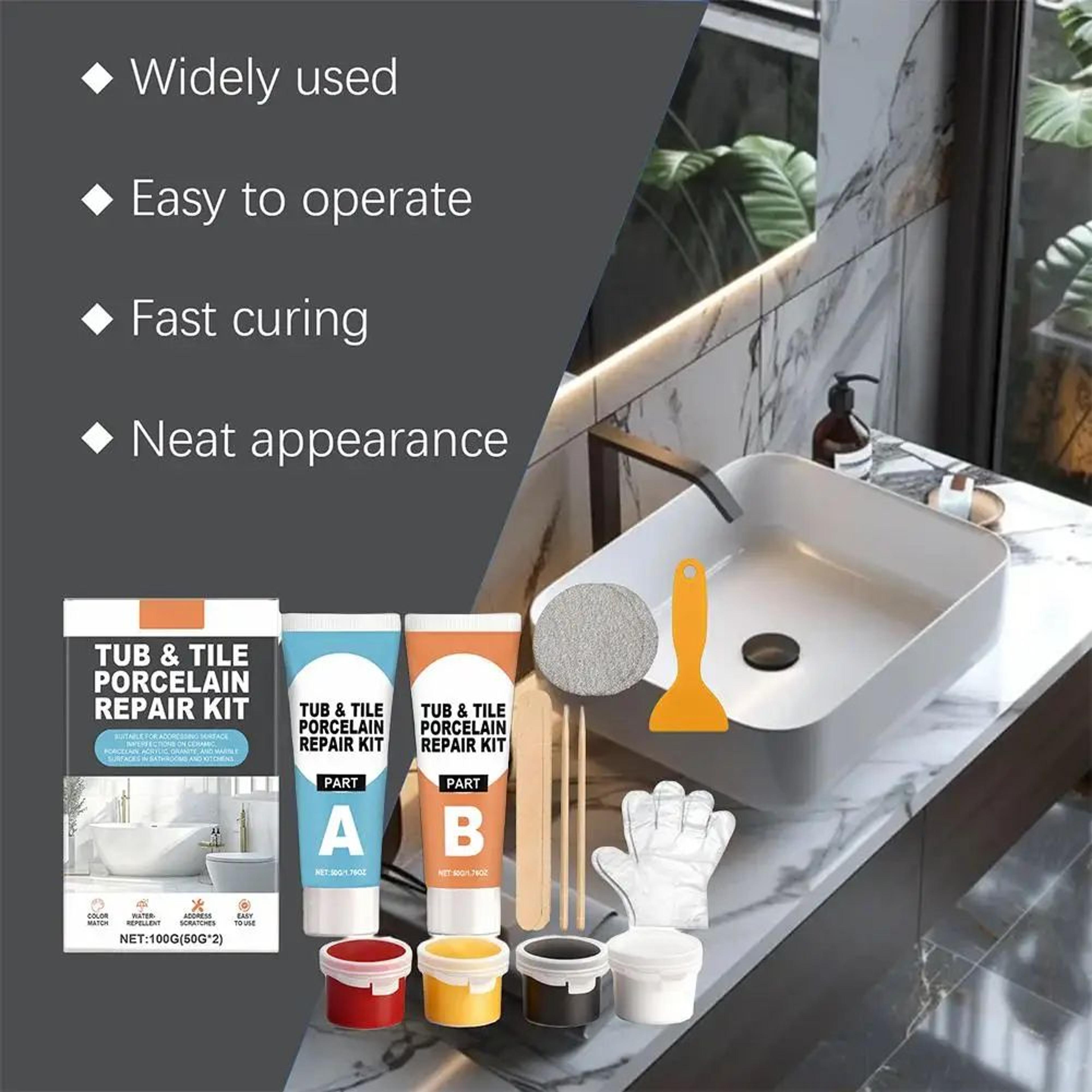 Tub Tile And Porcelain Repair Kit 5