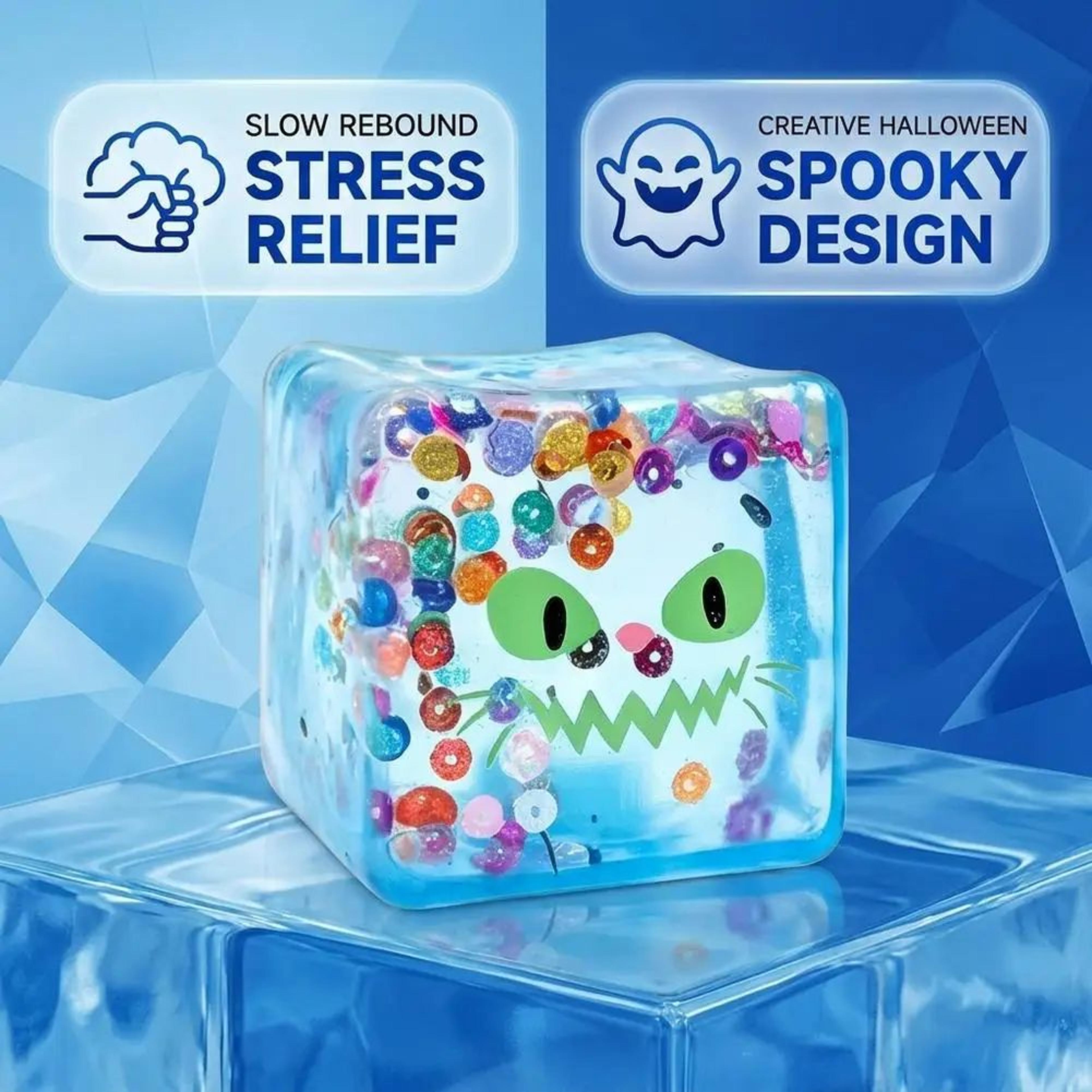 Funny Face Ice Cube Squishy Toy 3