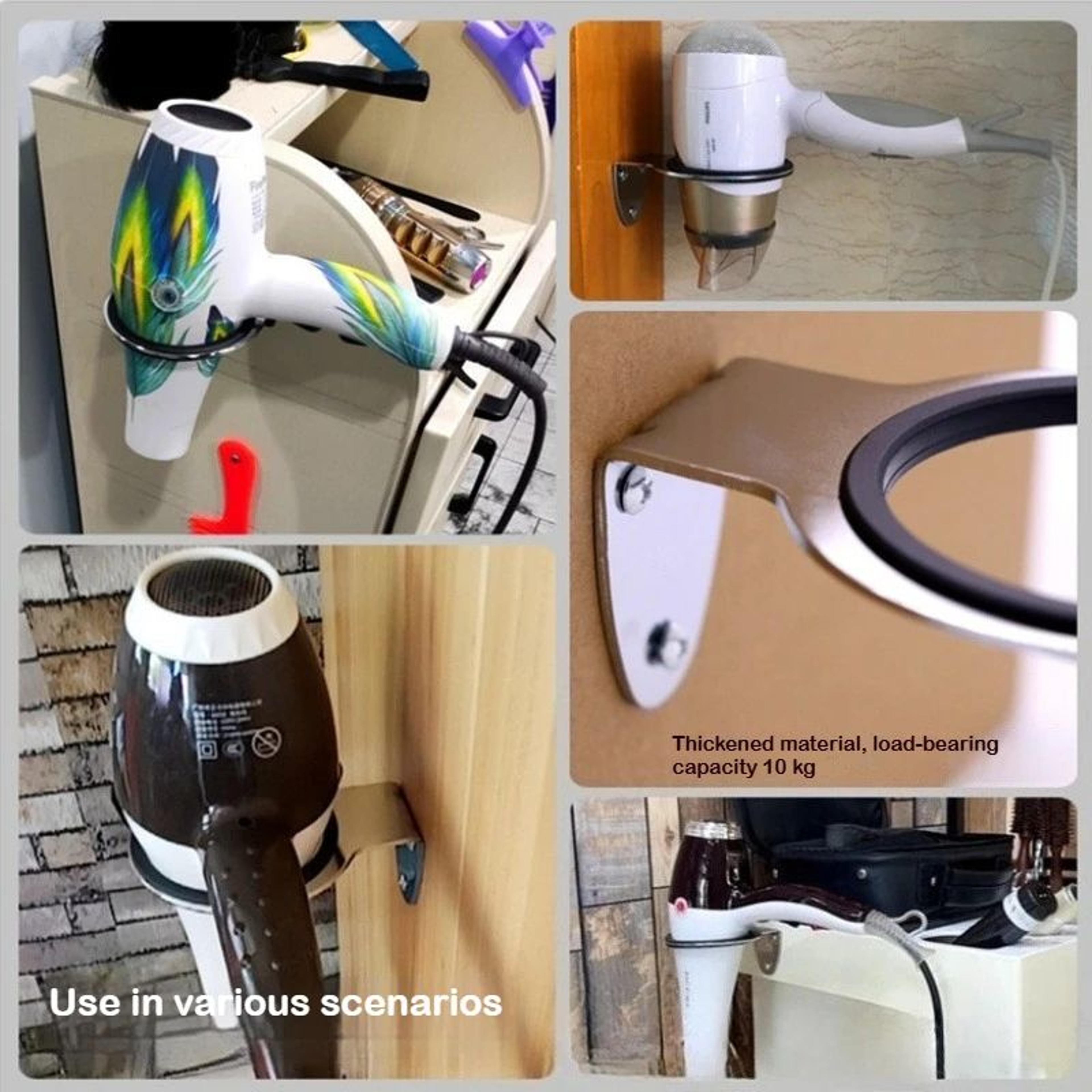 Wall Mounted Hair Dryer Storage Holder 1