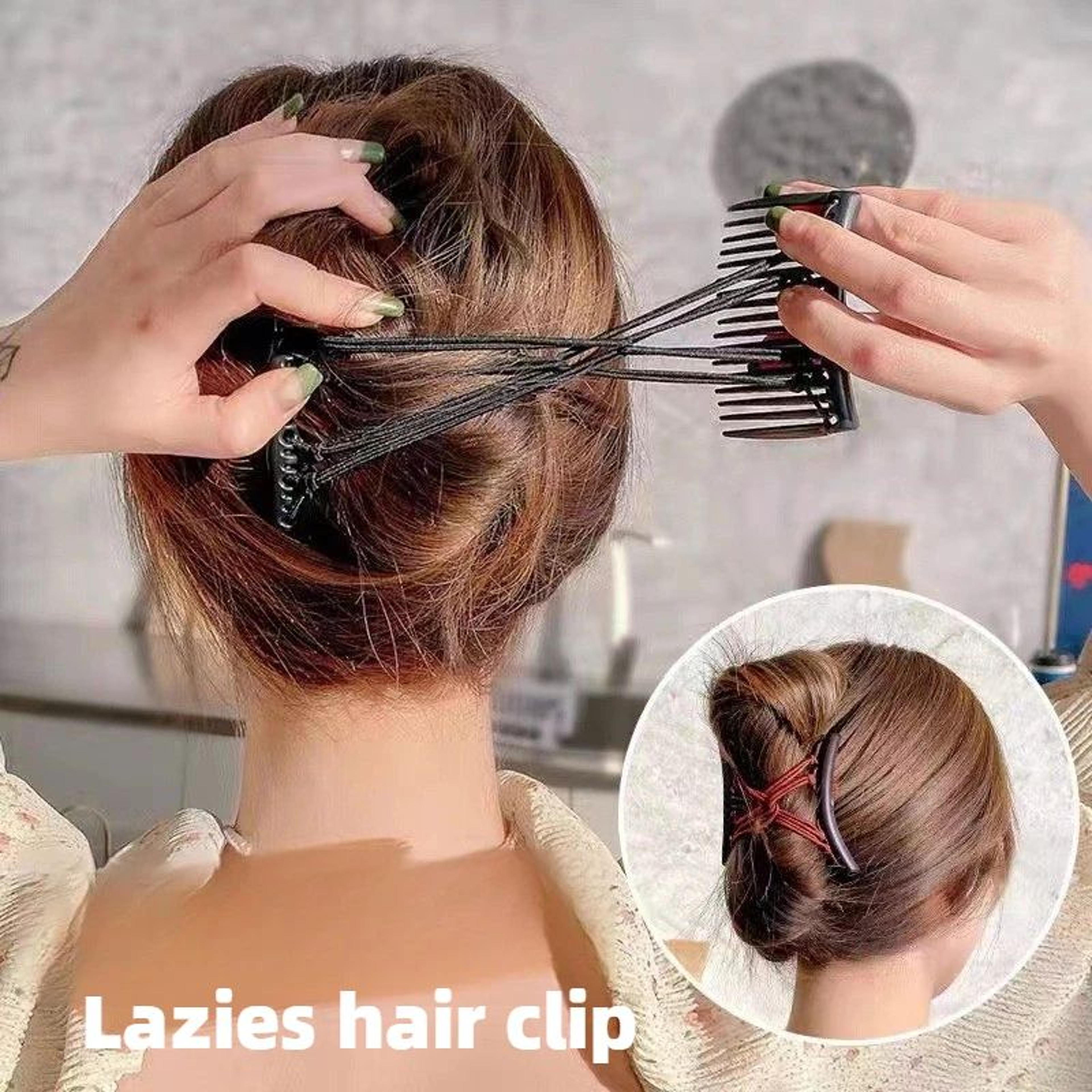 vintage stretchy double comb hair clip