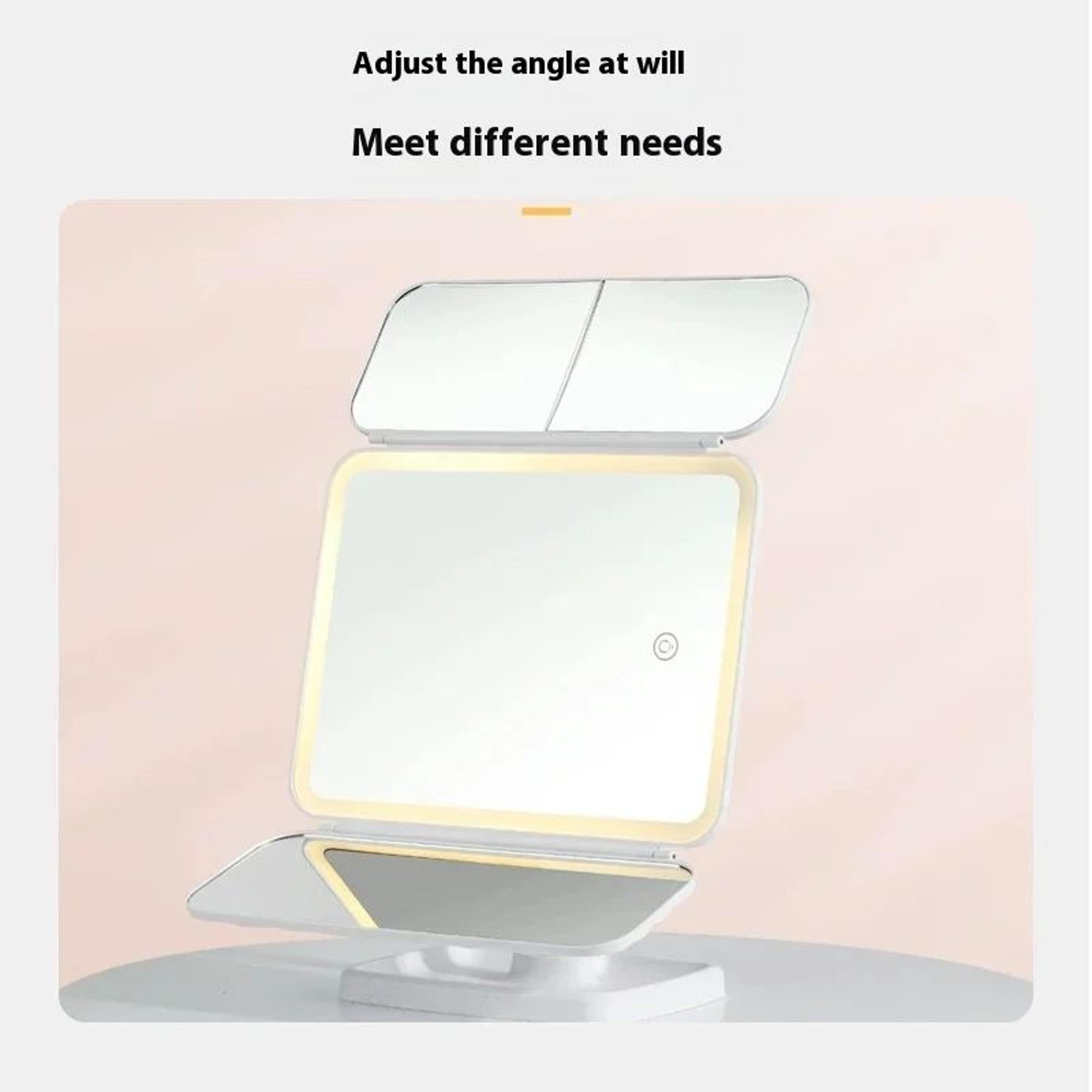 Rechargeable Folding LED Makeup Mirror 4