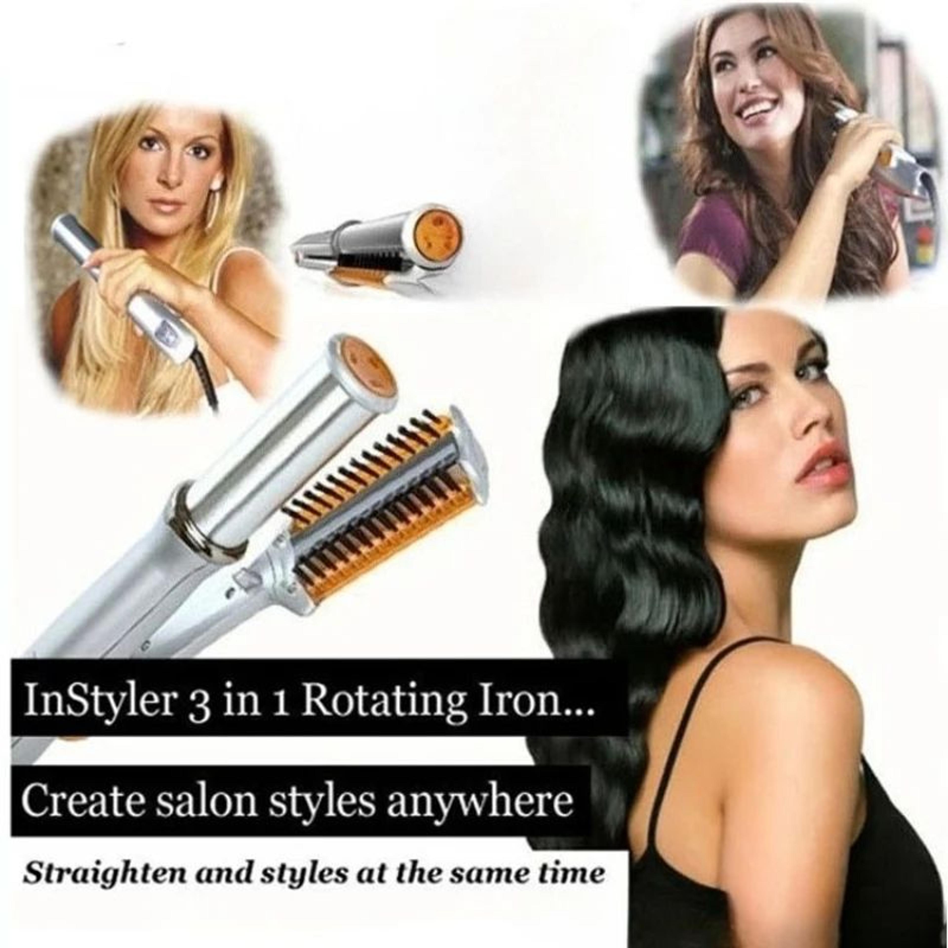 two way rotating curling and styling brush