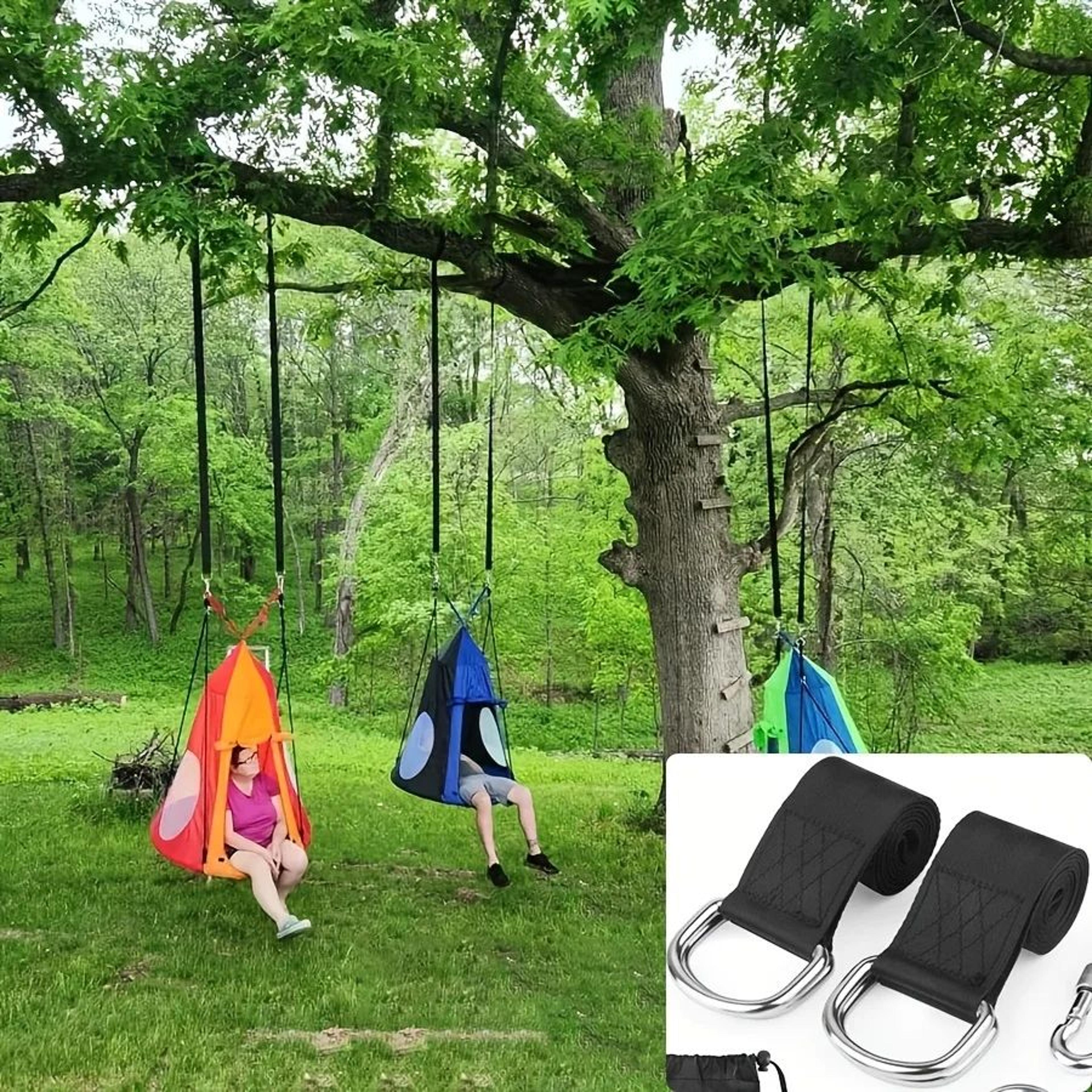 Adjustable Hammock Straps With Locking Hooks 1