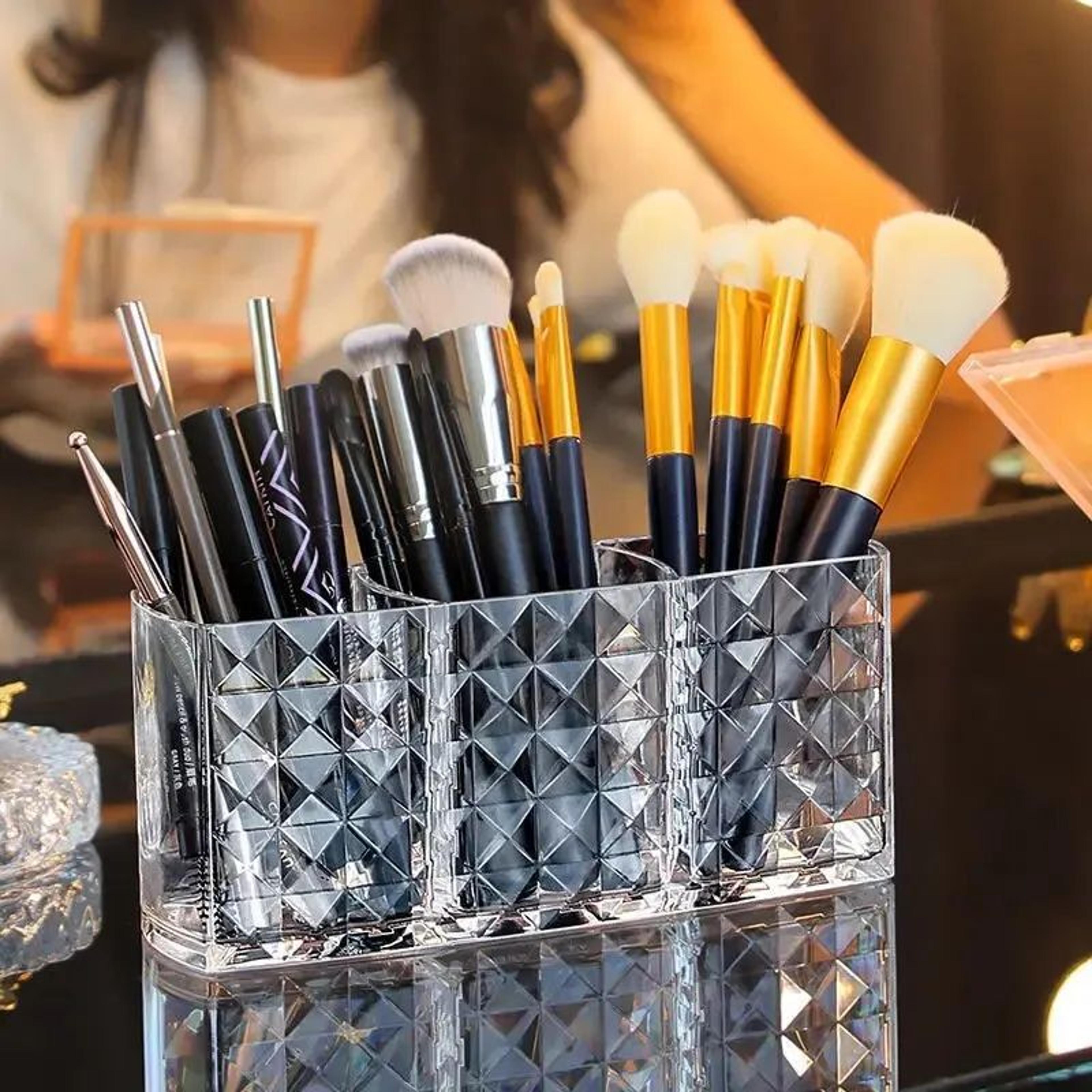 Clear Acrylic Makeup Brush Organizer 2