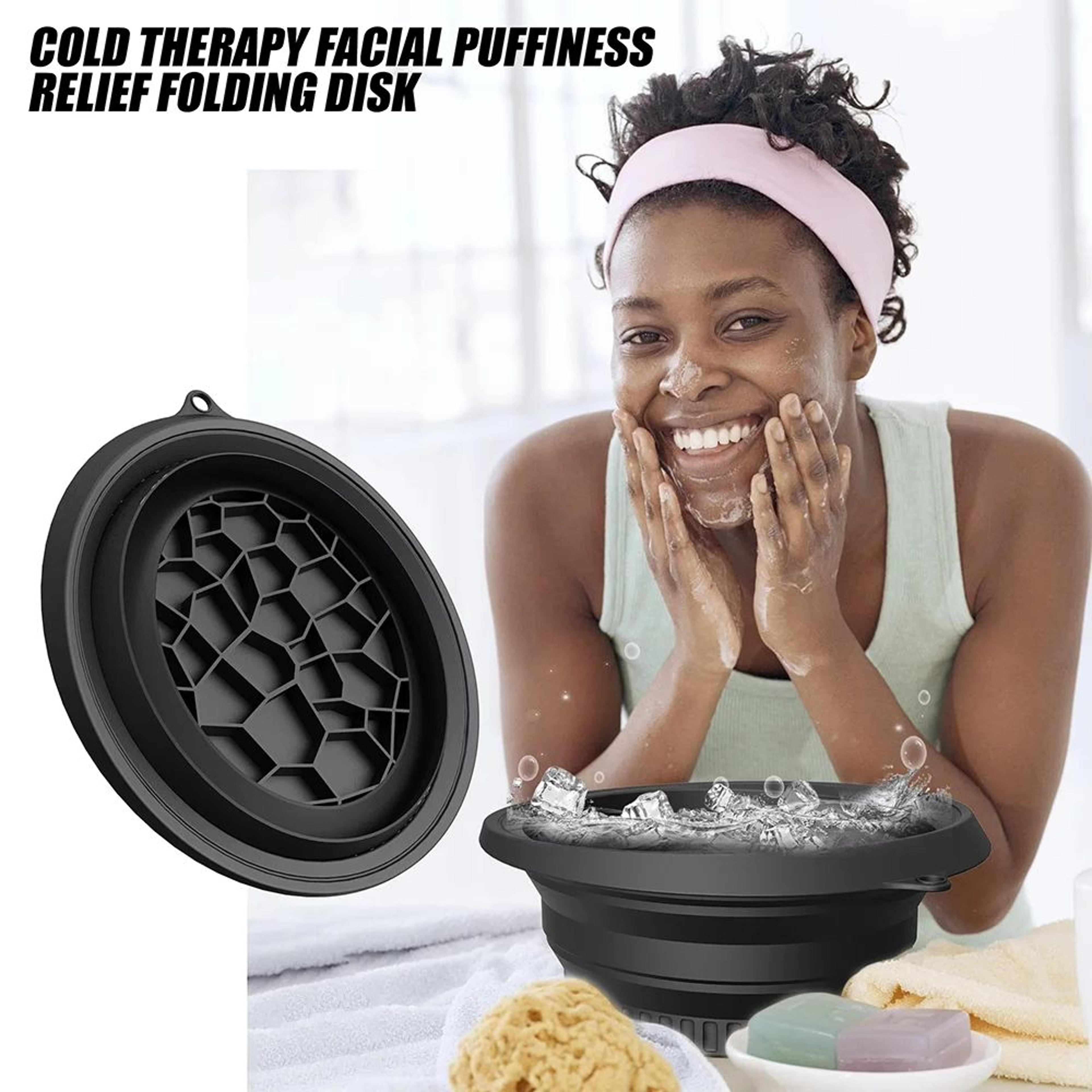 foldable silicone facial ice bath bowl