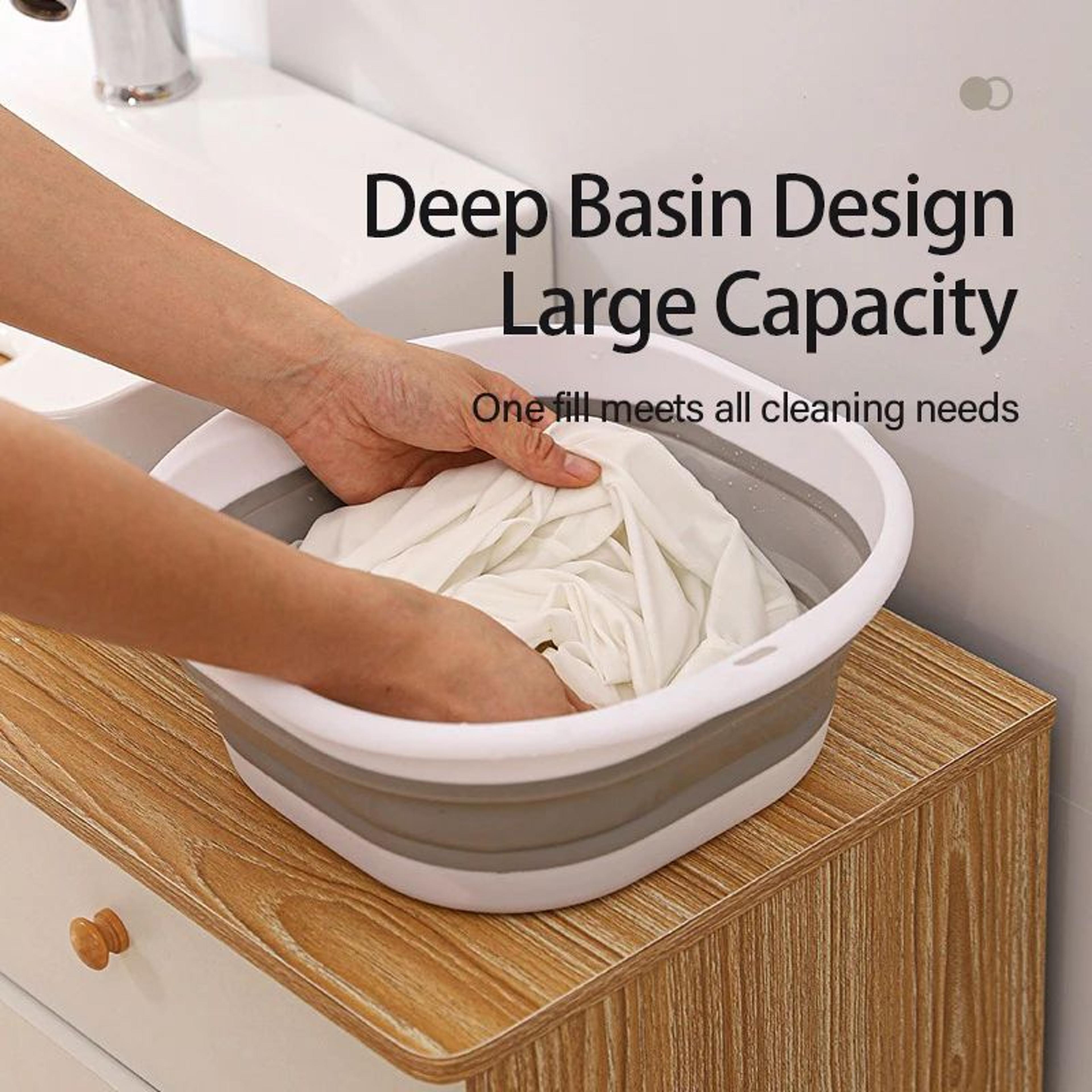 portable collapsible multipurpose wash basin