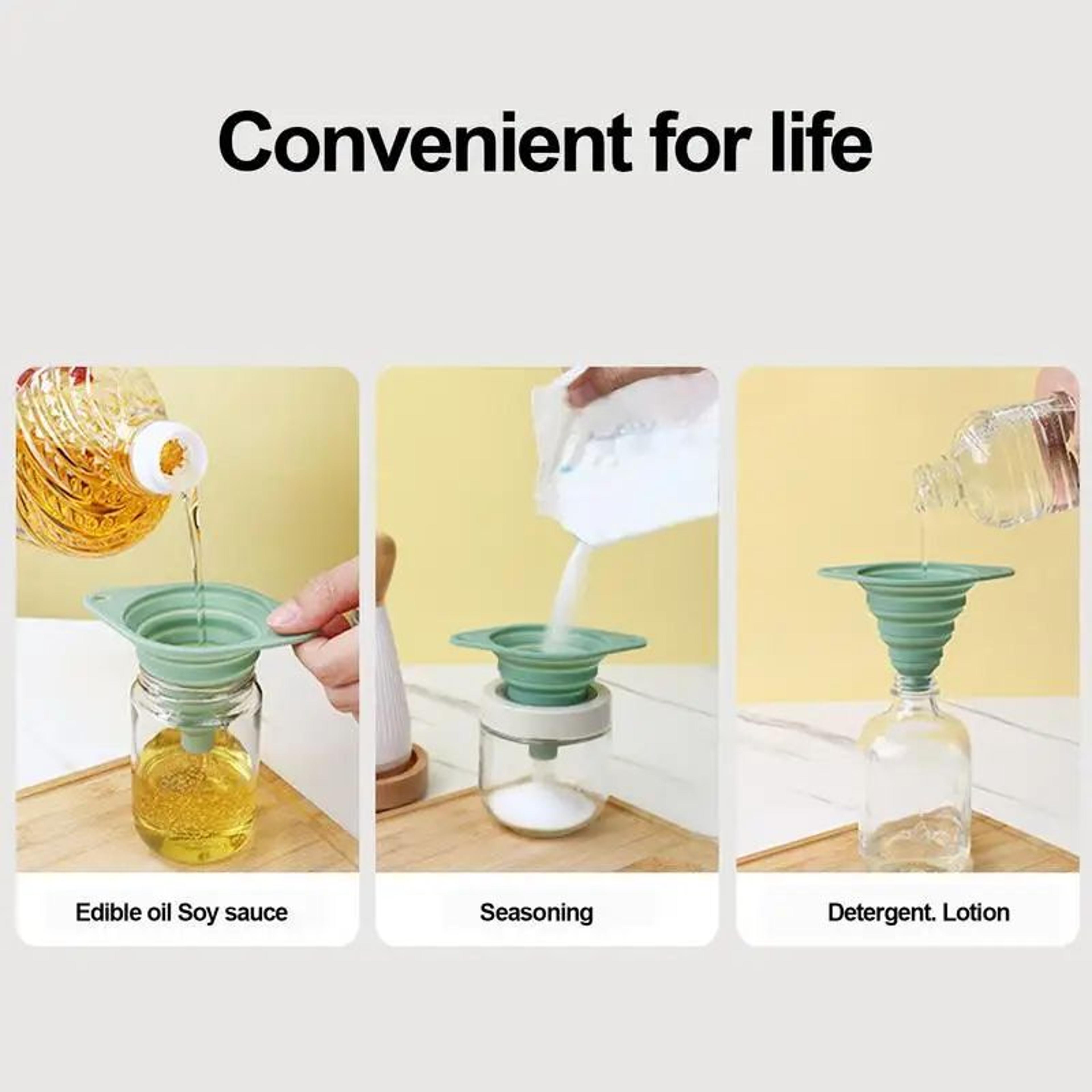 Collapsible Silicone Kitchen Funnel 5