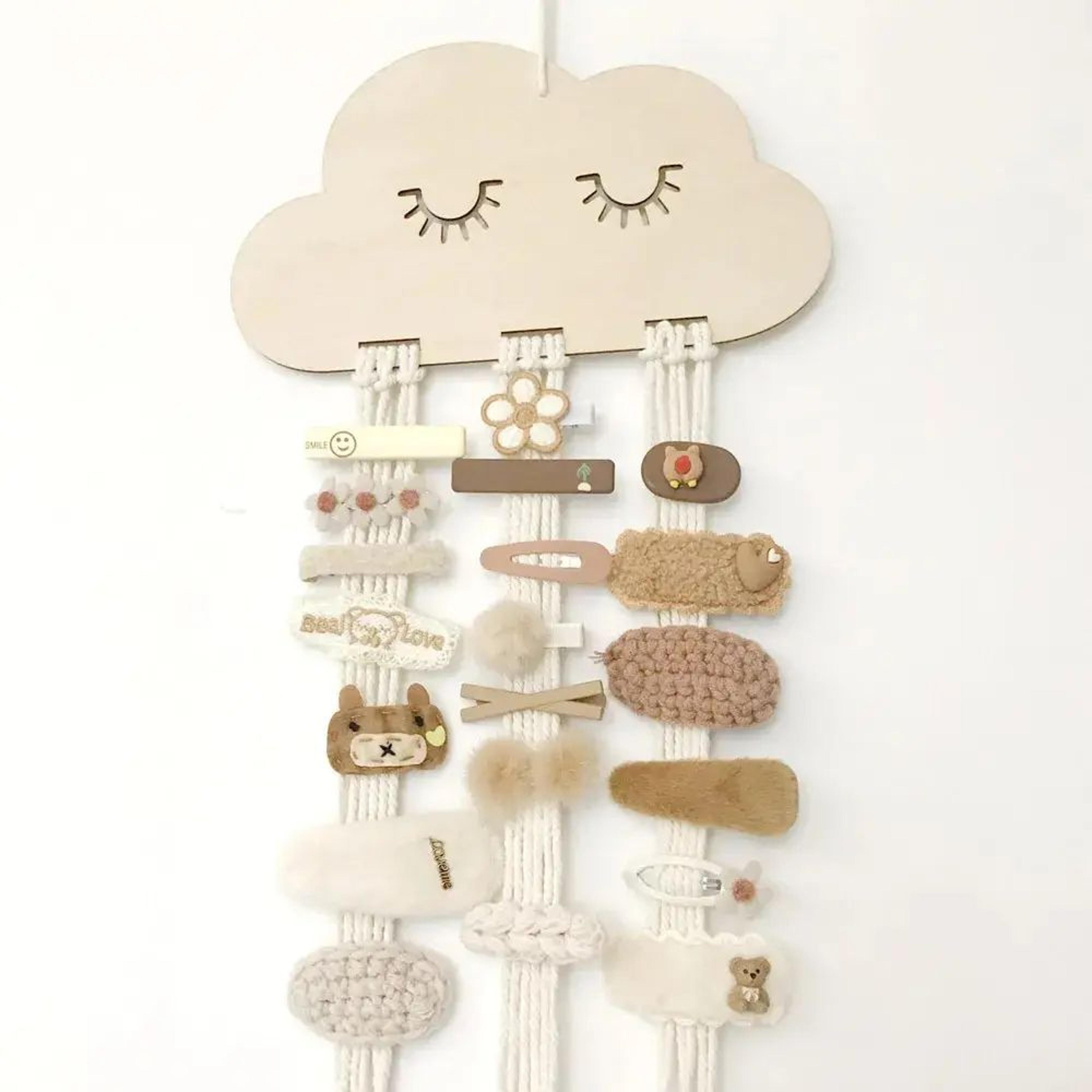 Wooden Cloud Hair Bow Organizer 0