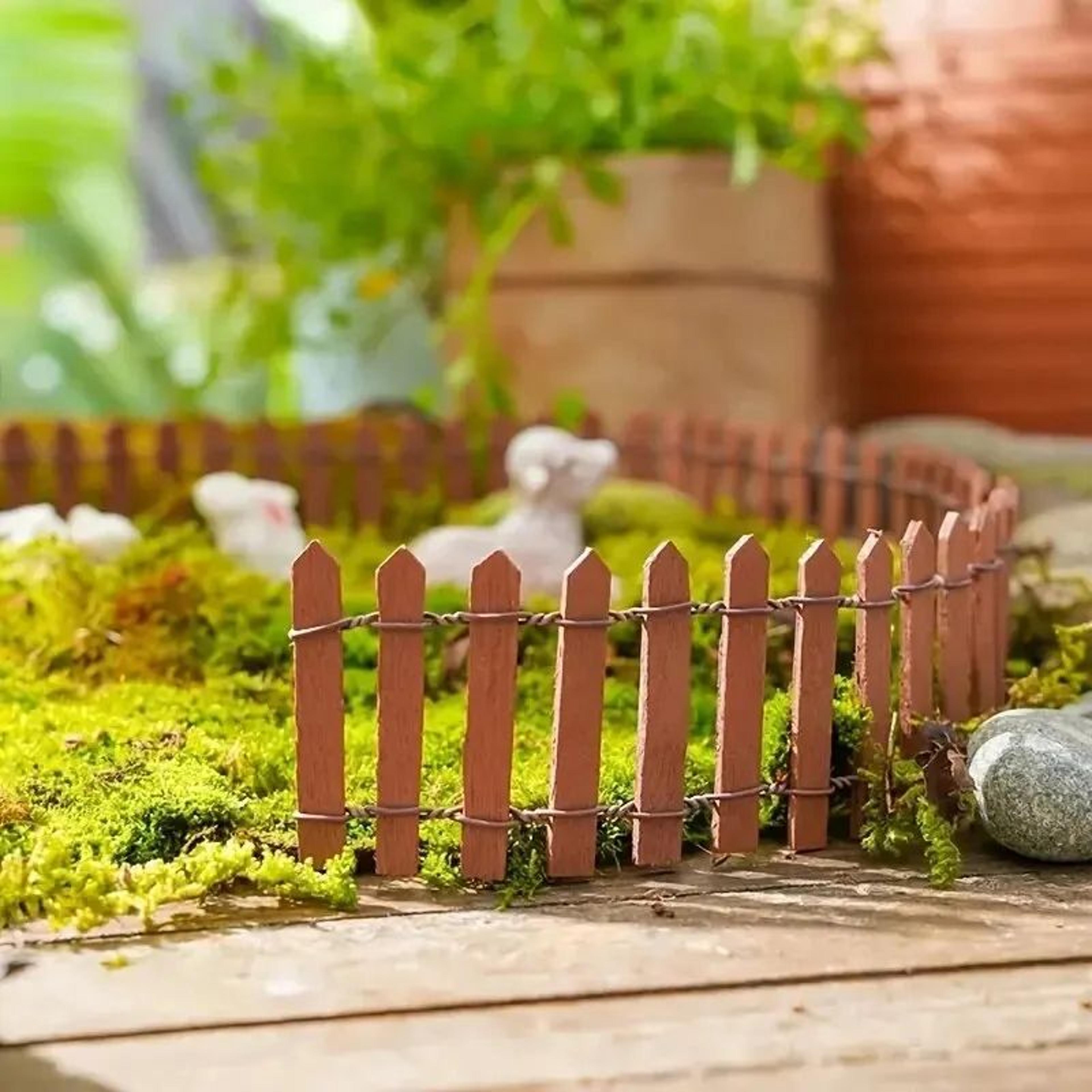 Mini Wooden Fairy Garden Fence 5