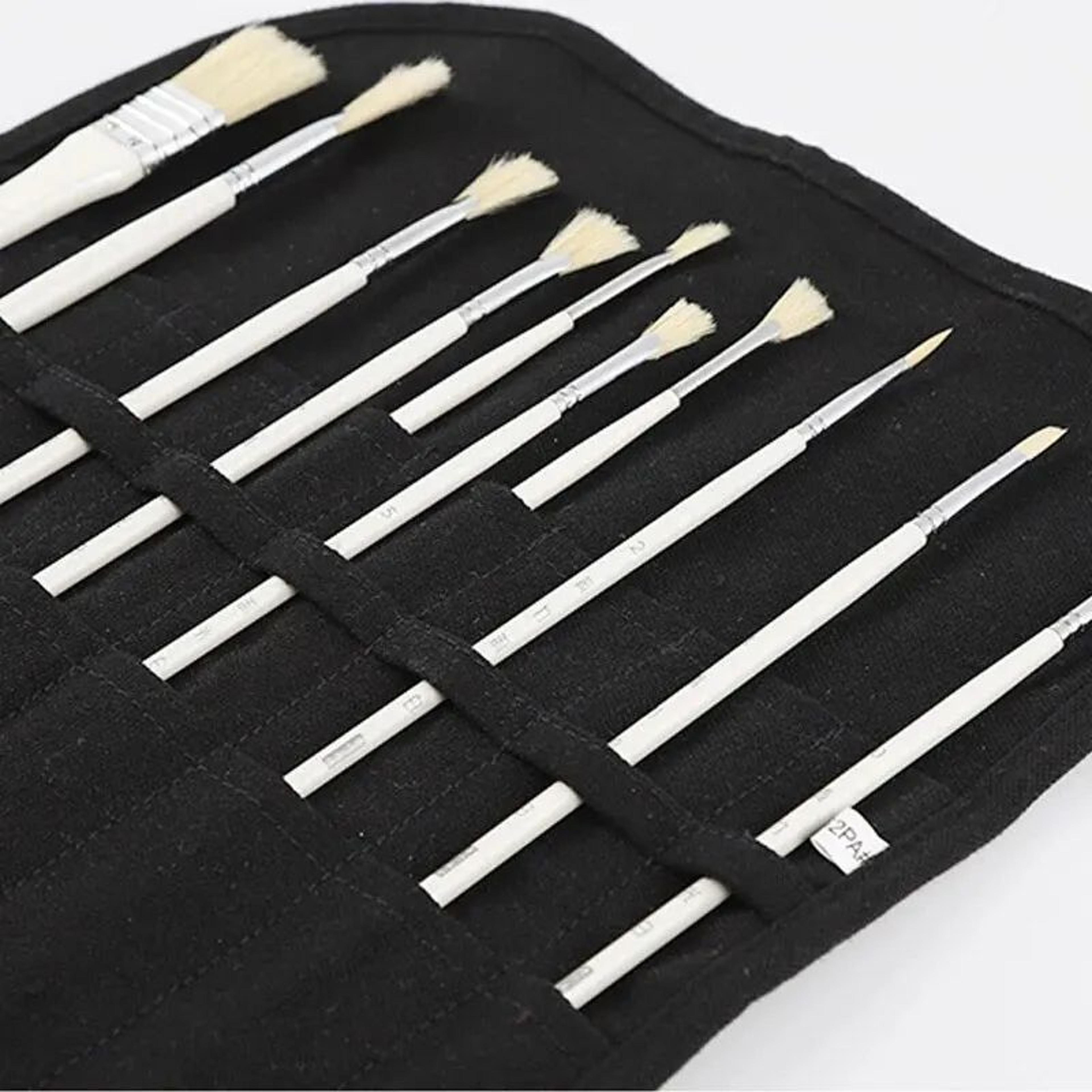 22 Slot Roll Up Paint Brush Organizer 5