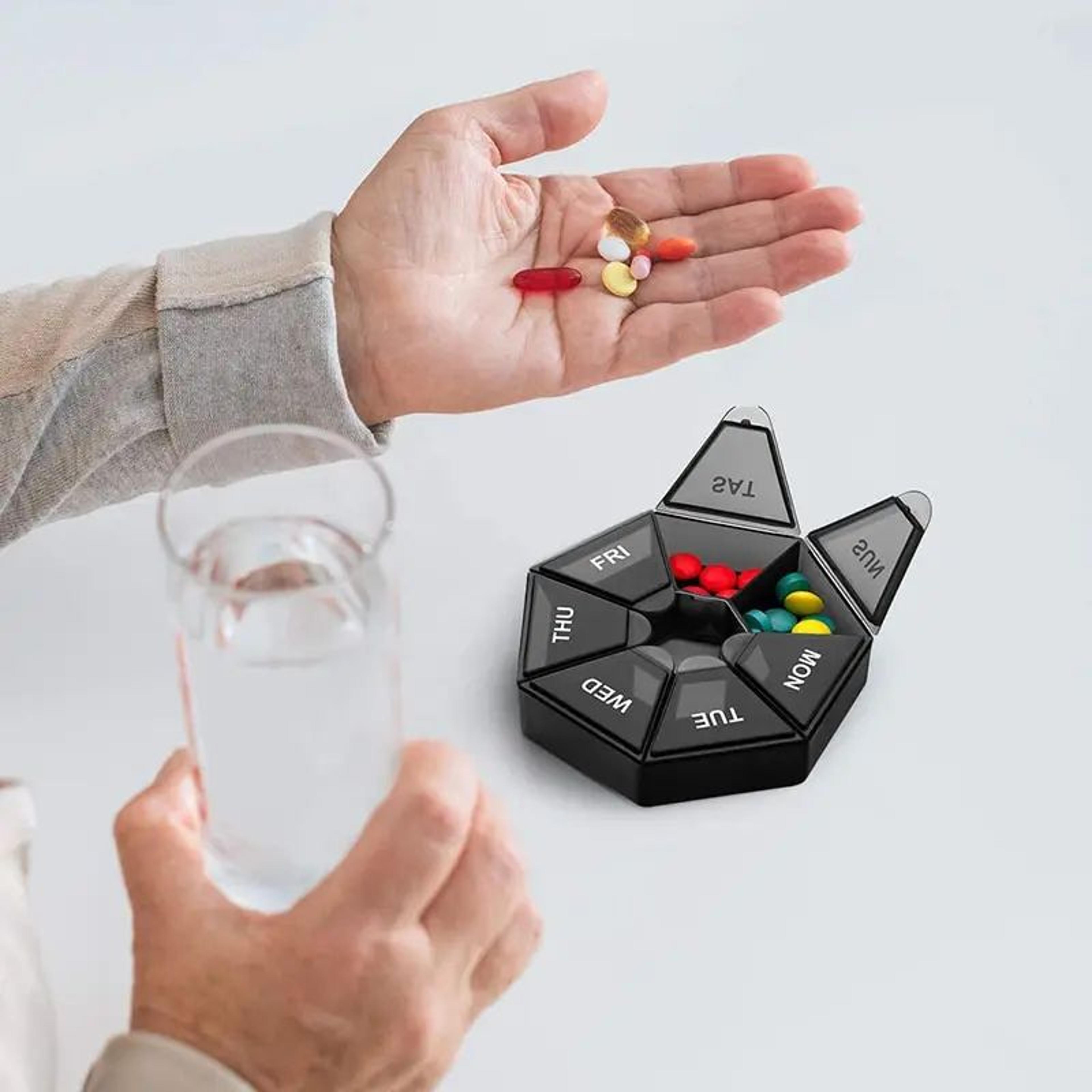 7 Compartment Portable Pill Organizer 1