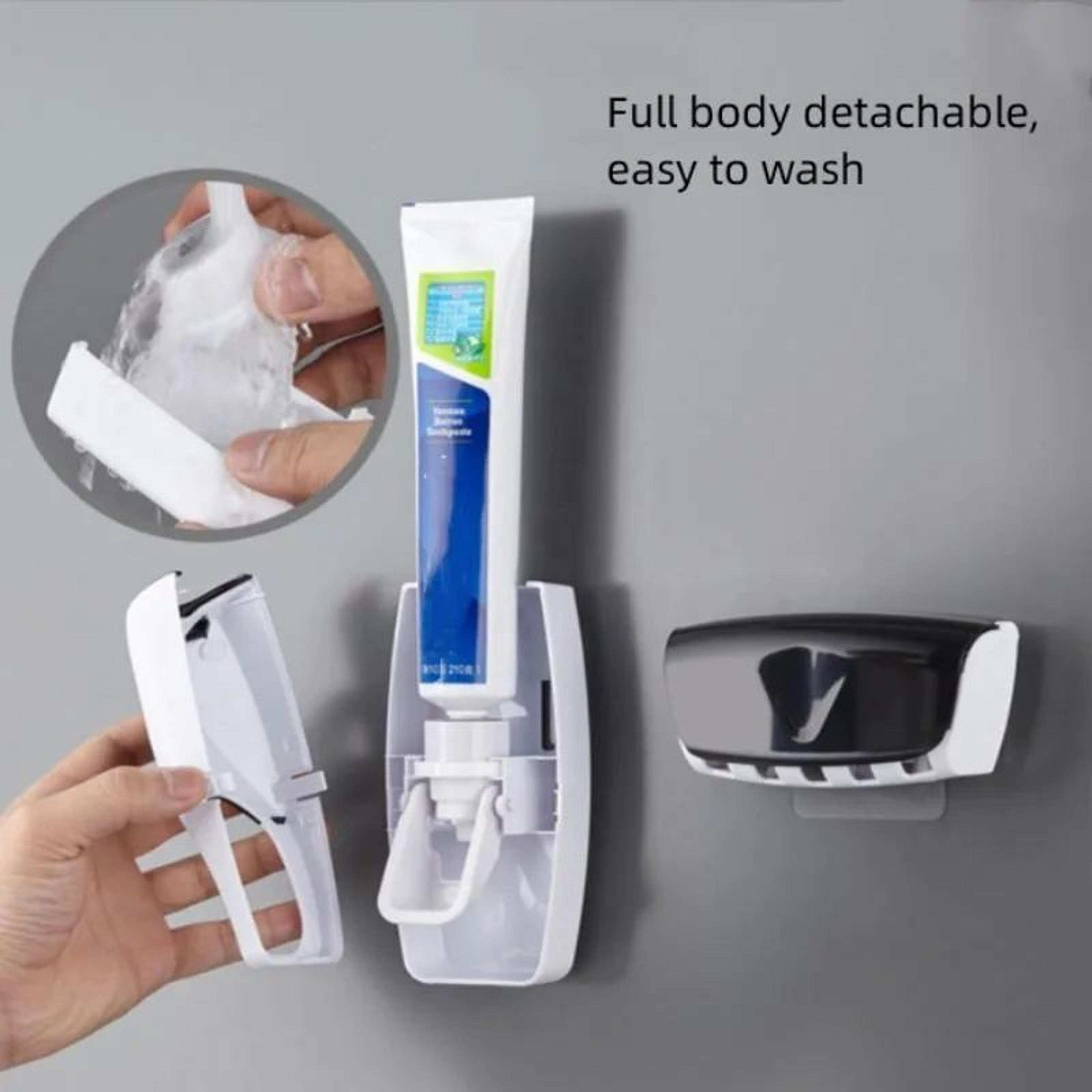 Wall Mounted Toothbrush Holder And Dispenser Set 1