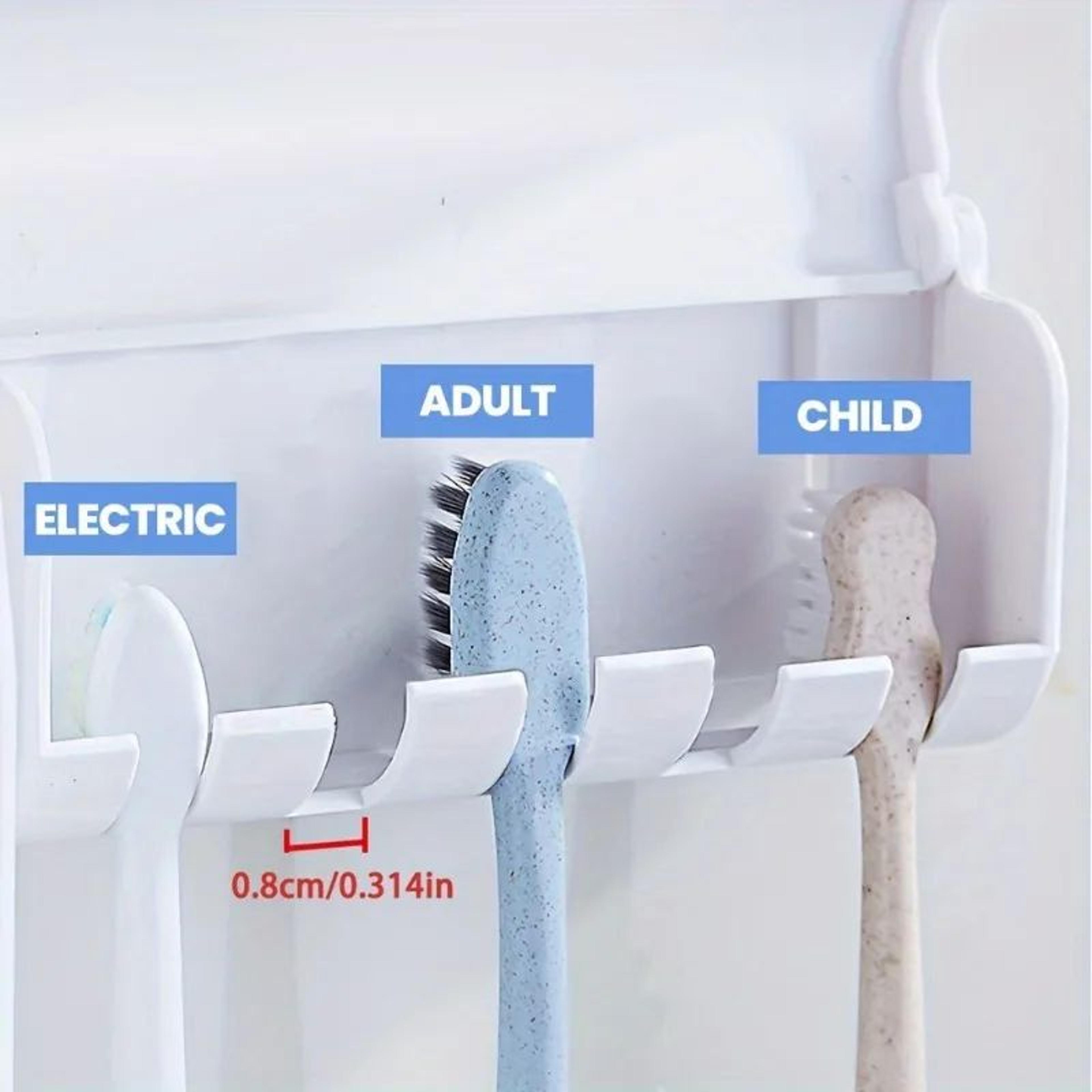 Wall Mounted Toothbrush Holder And Dispenser Set 4