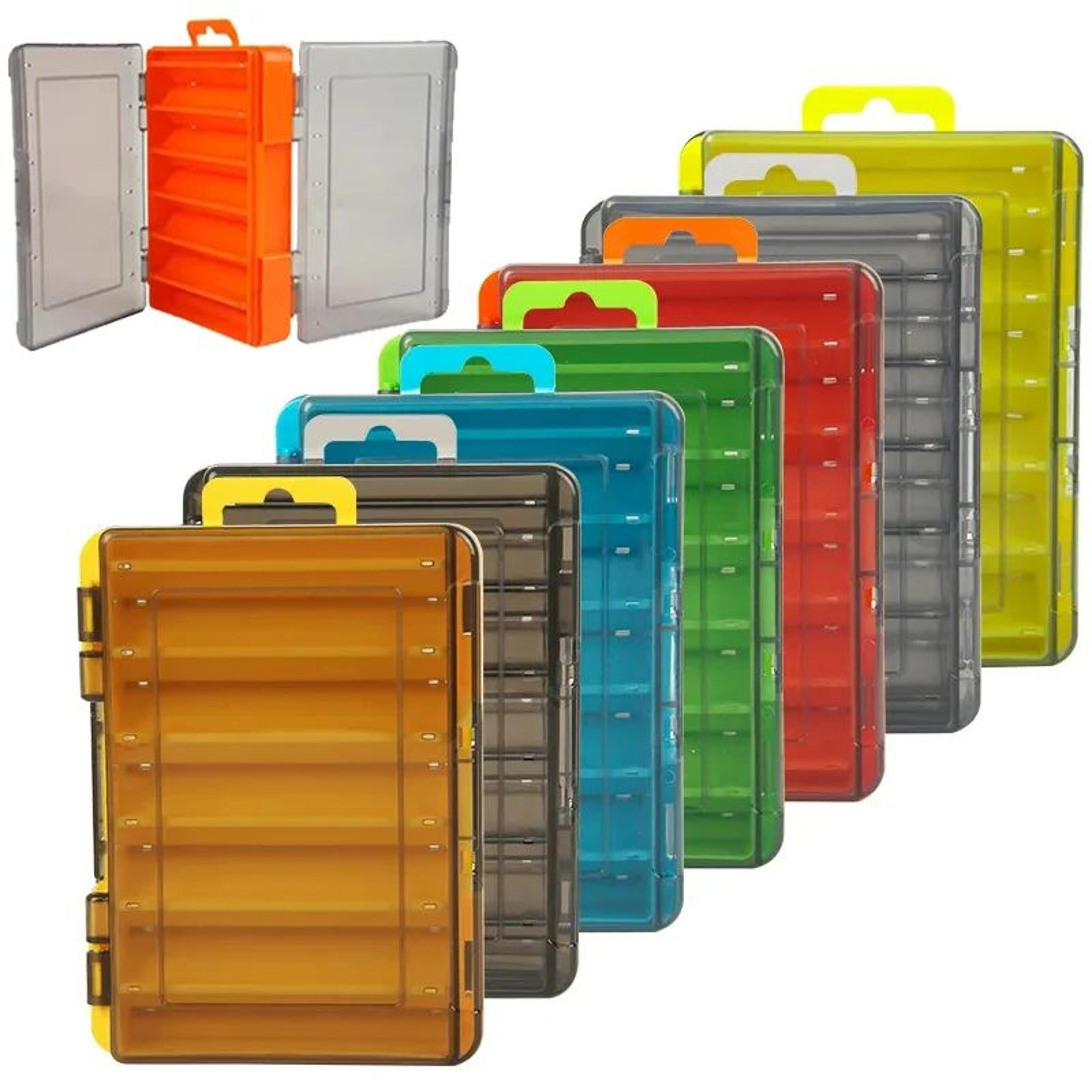 12 compartment double sided fishing tackle box