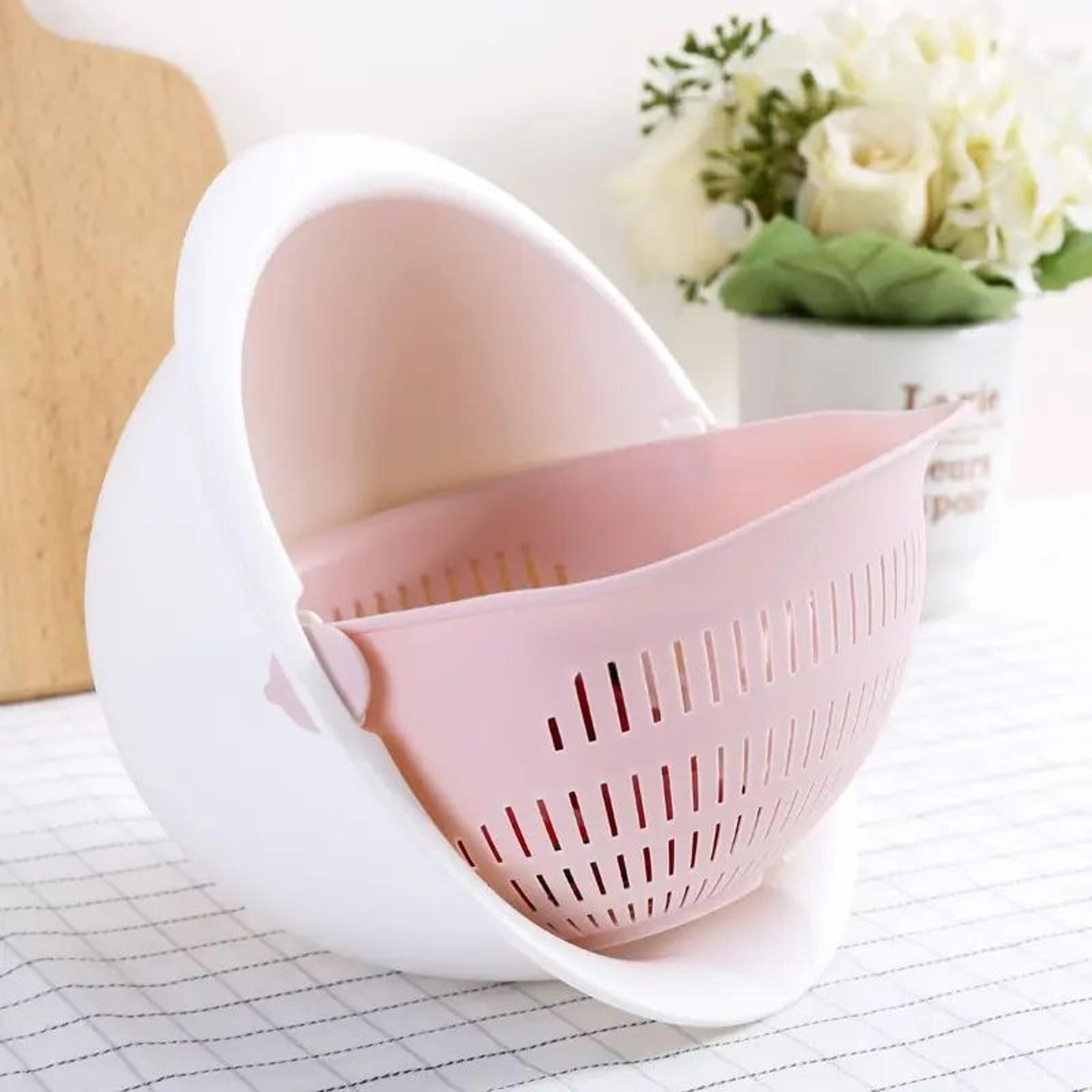 Rotating Double Layer Washing And Drain Basket 4