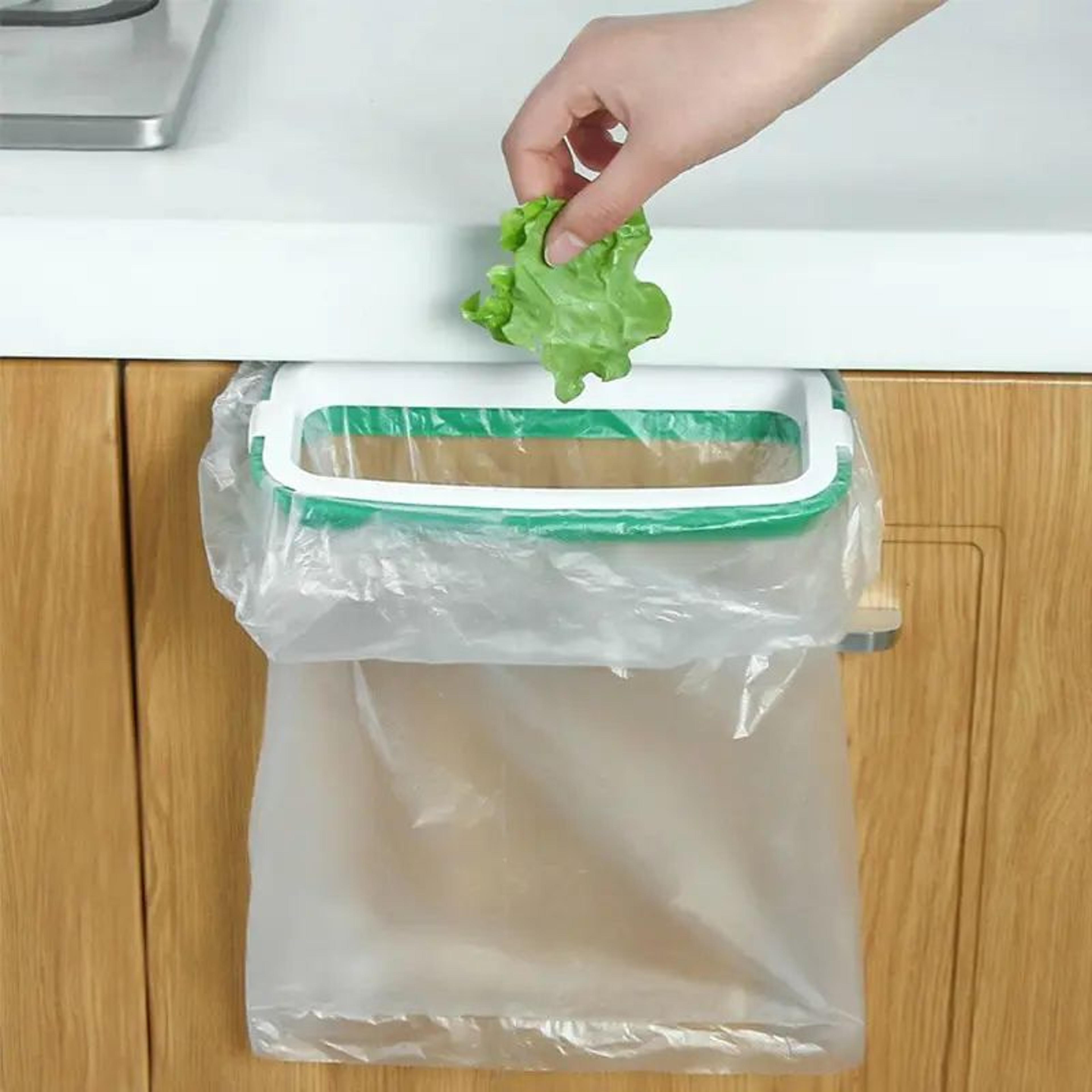 Hanging Kitchen Garbage Bag Holder With Lid 1