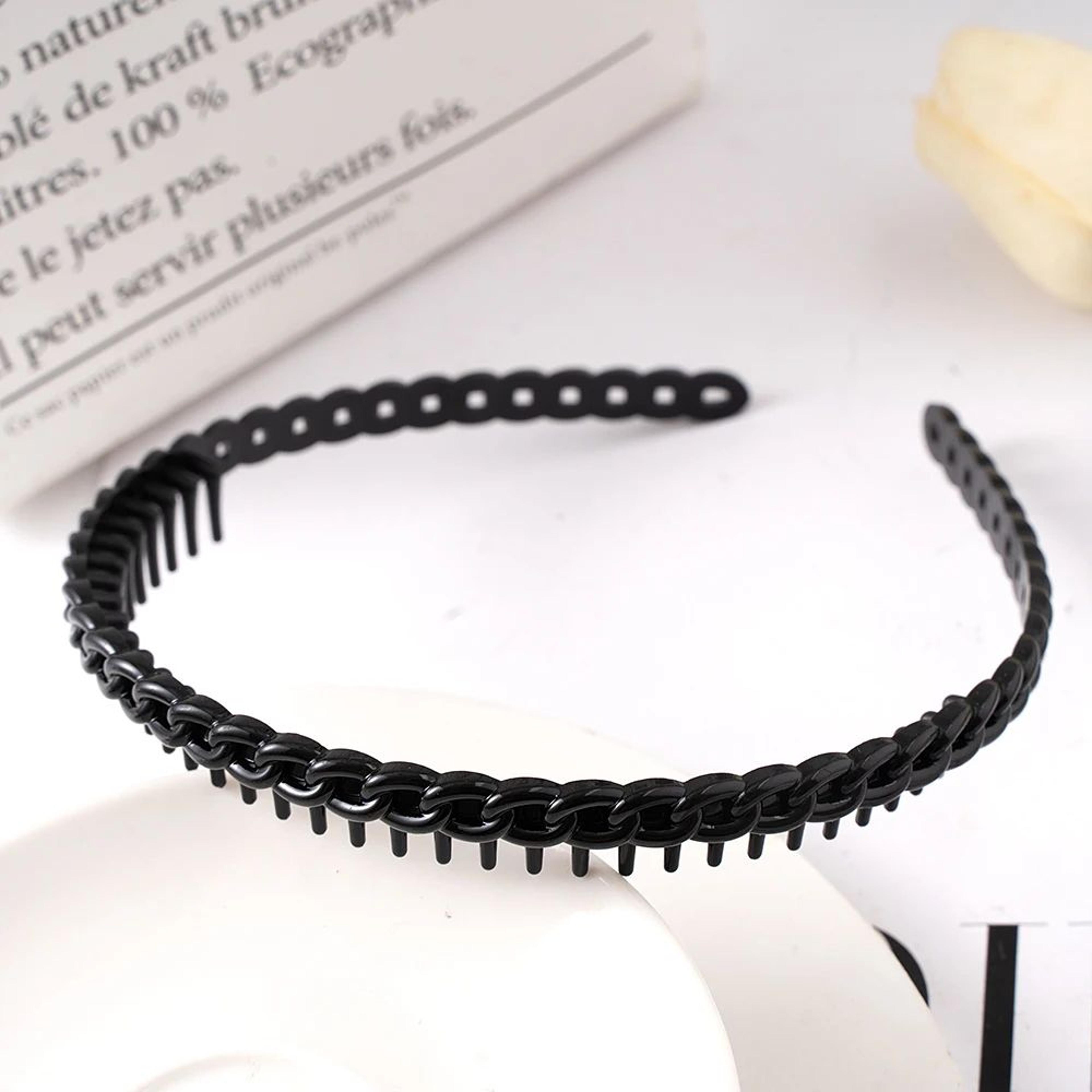 Matte Black Non Slip Serrated Headband 11
