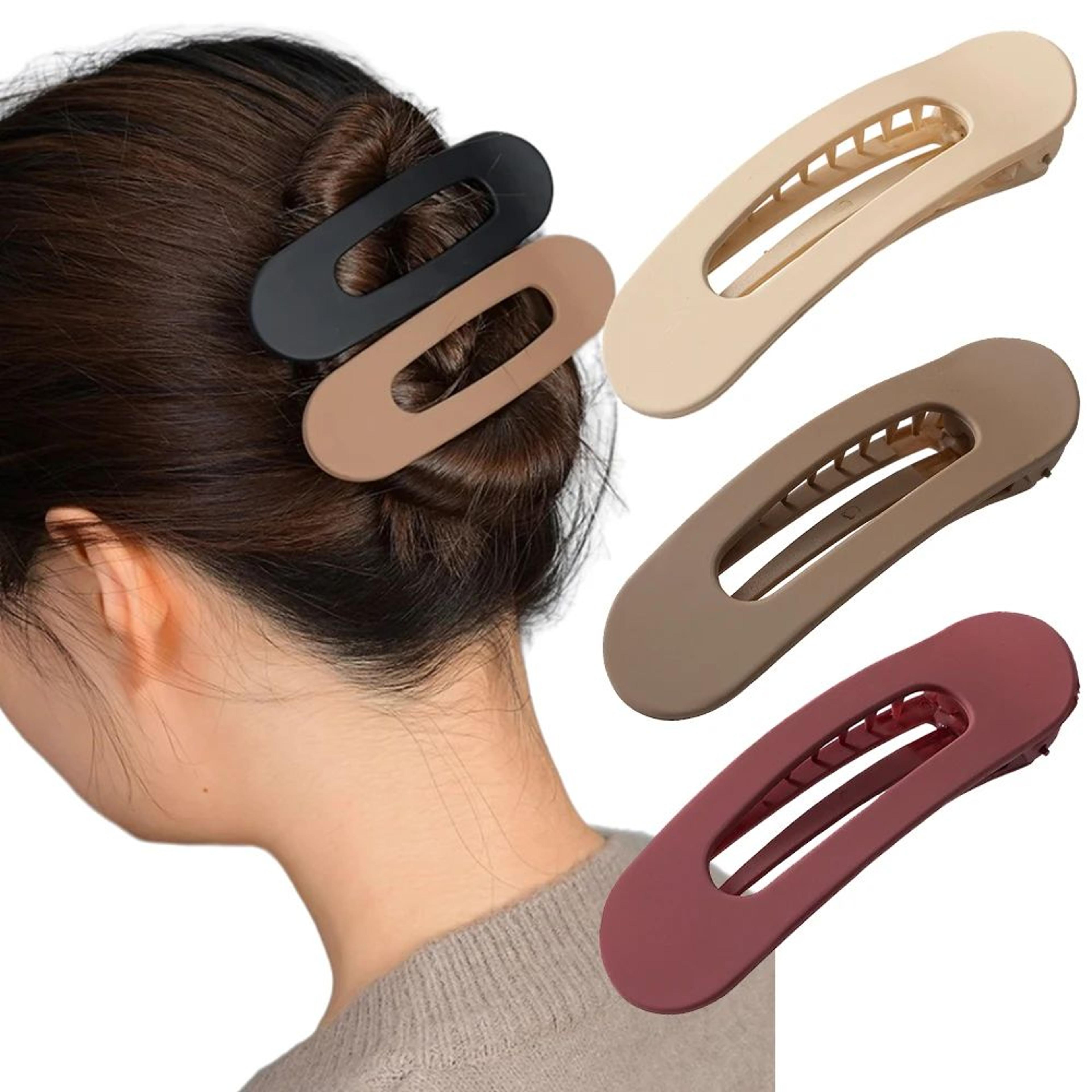 frosted non slip acrylic hair clip