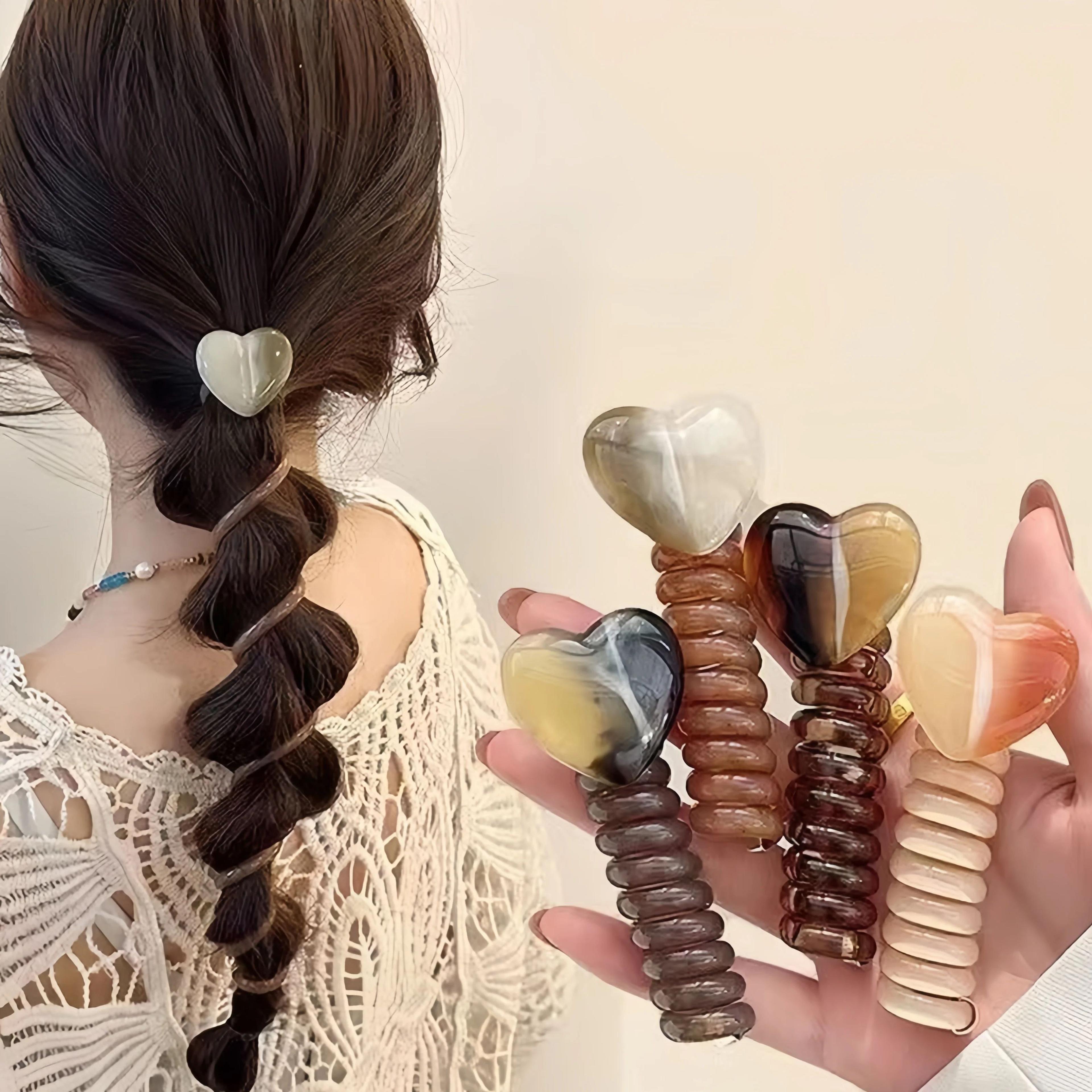 spiral coil elastic hair ties