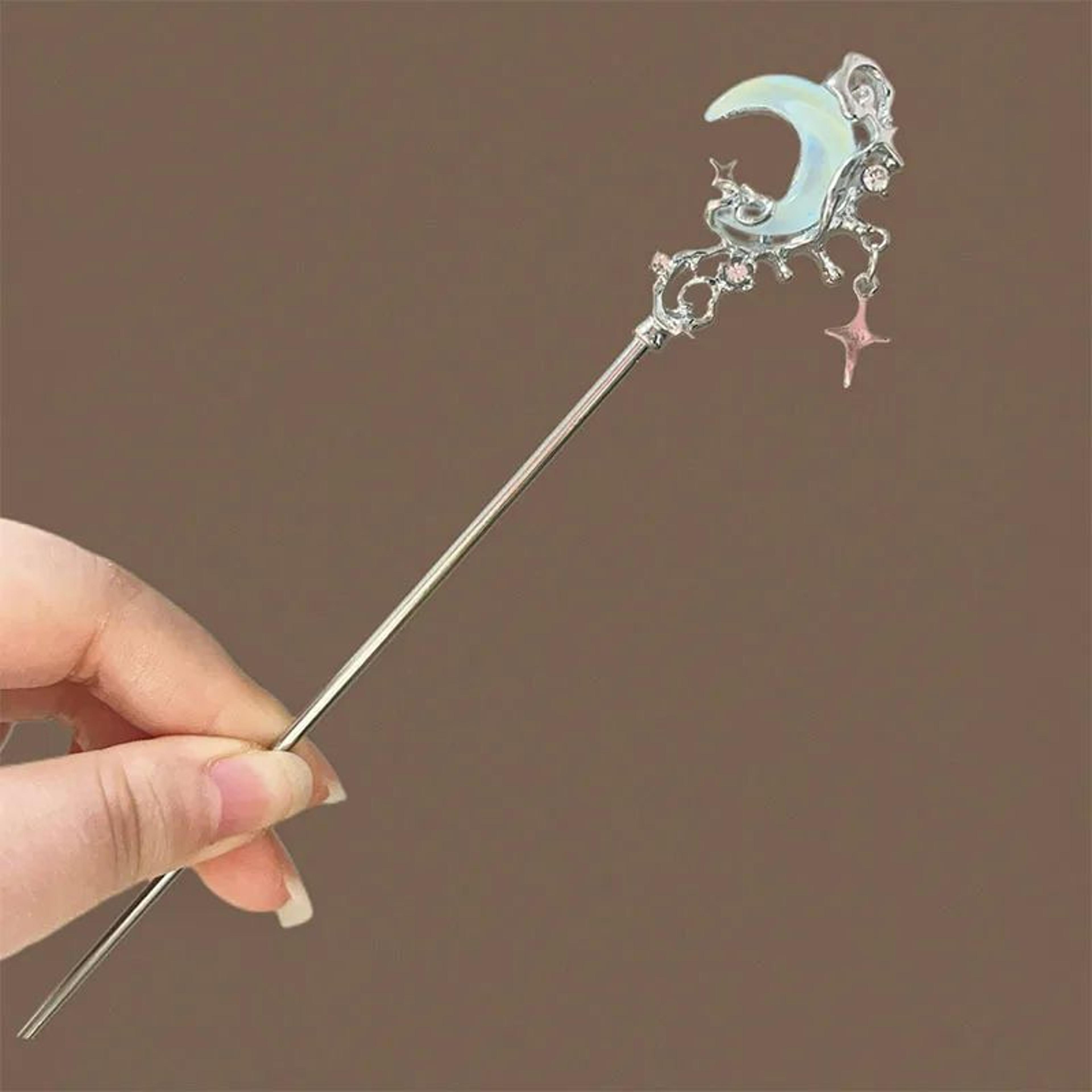 Celestial Moon Star Metal Hair Stick 7