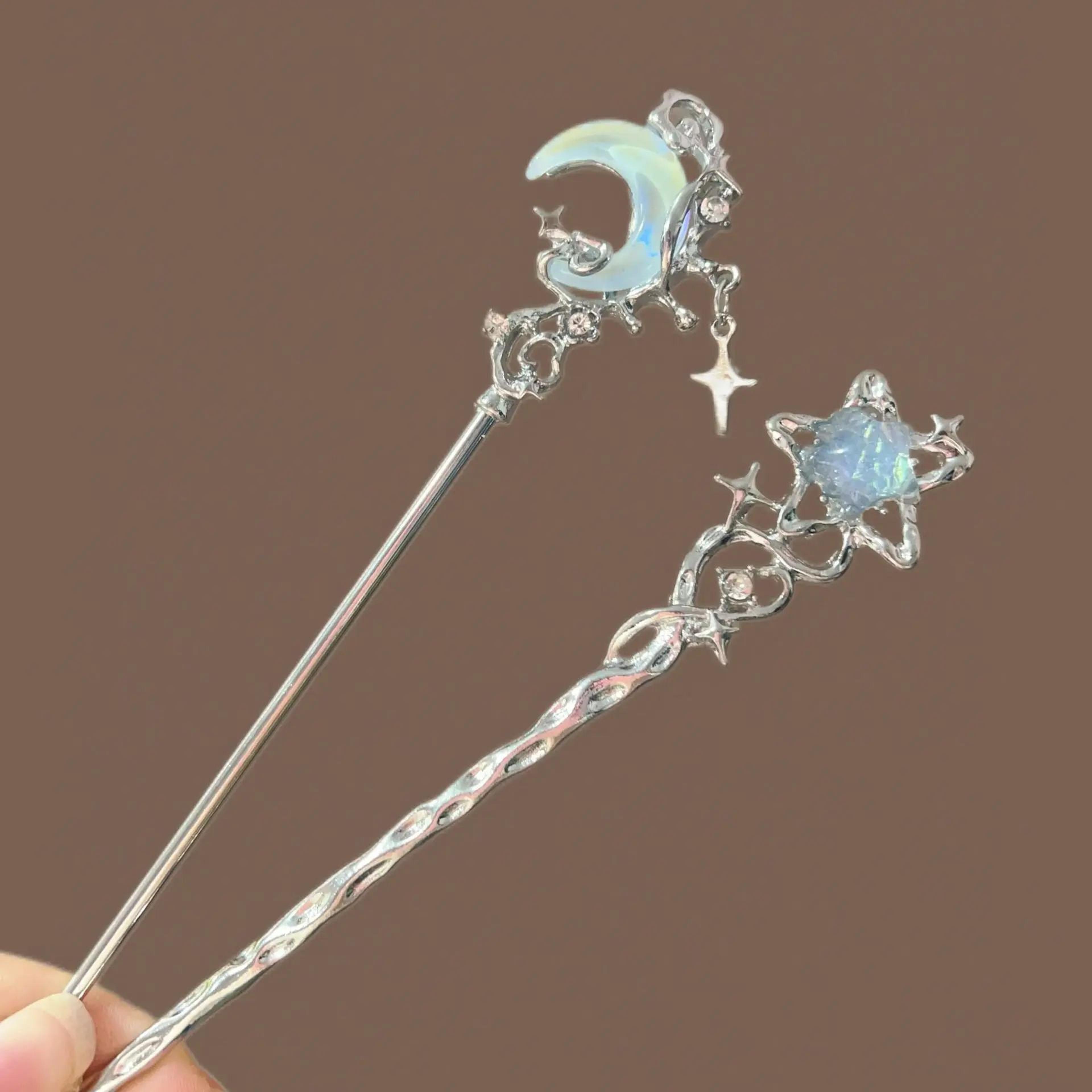 Celestial Moon Star Metal Hair Stick 5