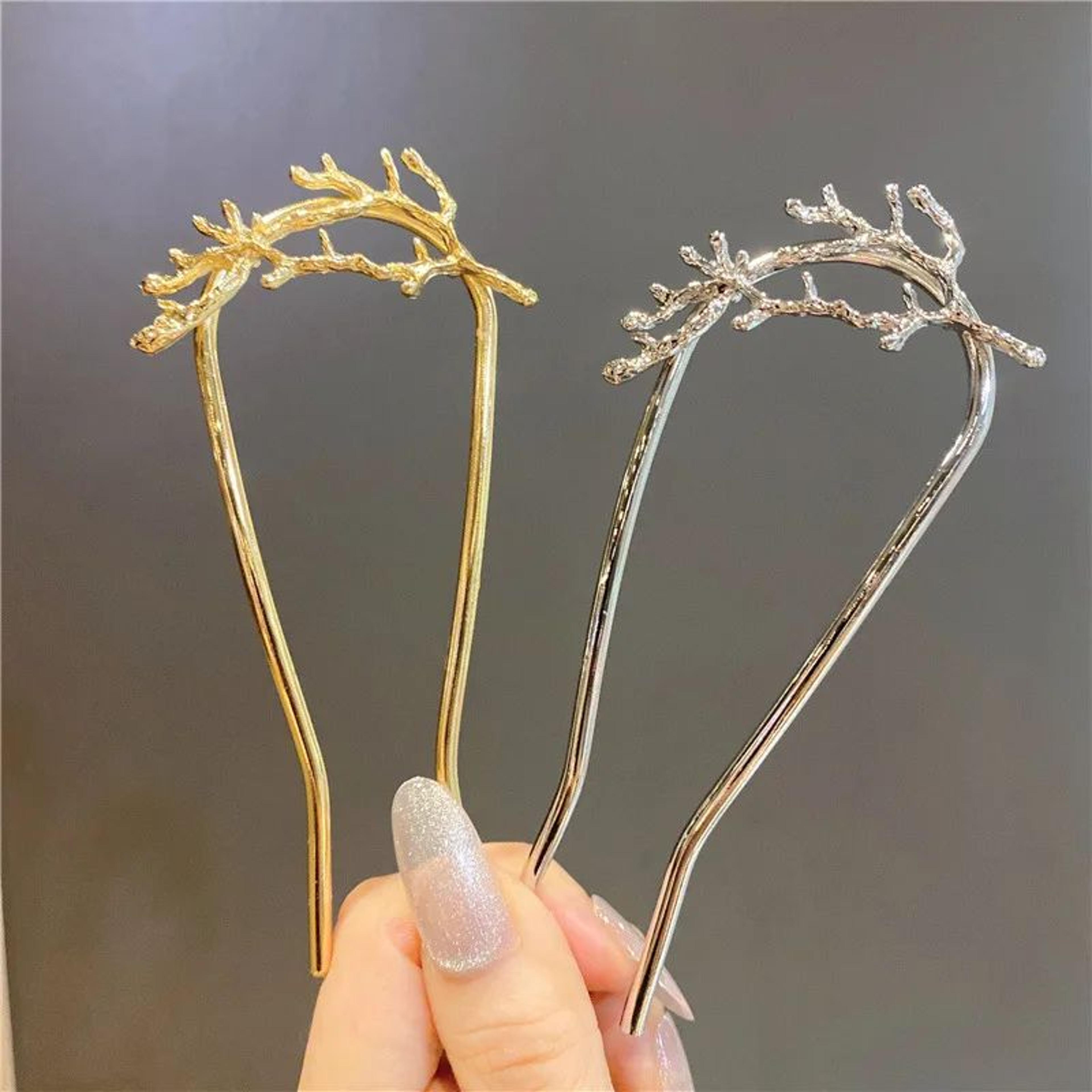 Branch Bow U Shape Metal Hair Fork 9