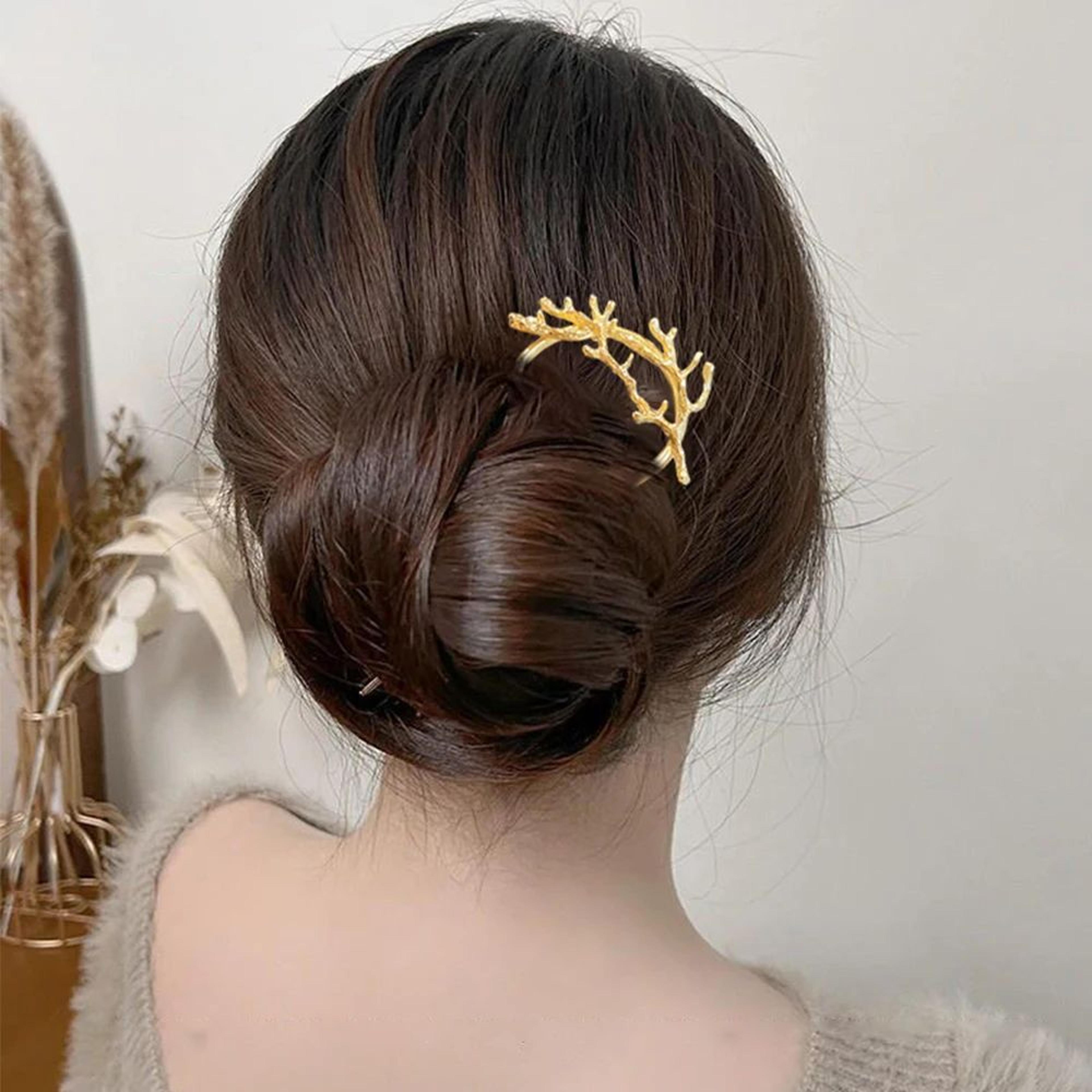 Branch Bow U Shape Metal Hair Fork 5