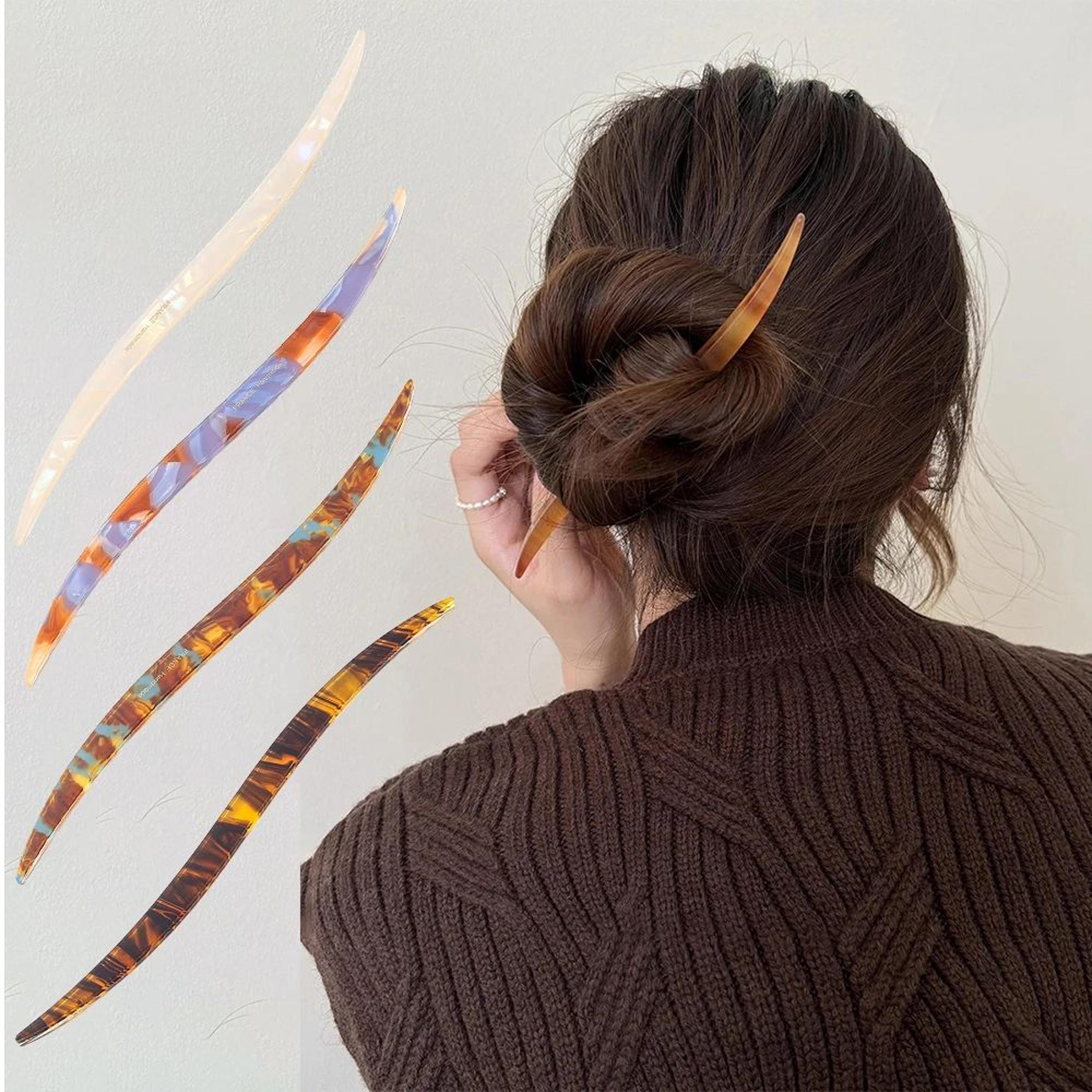 Elegant Acetate Bun Hair Stick 3