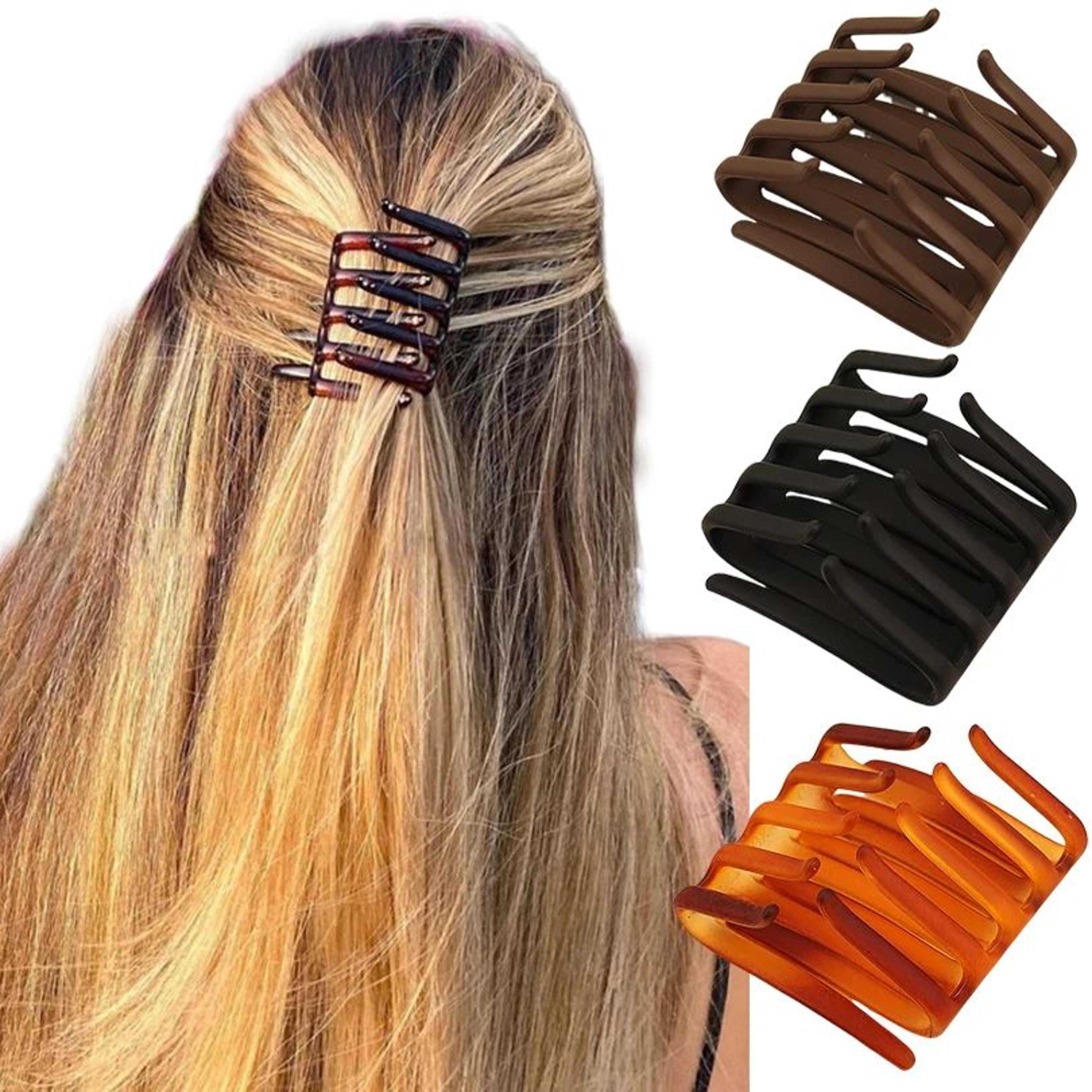 Double Side Stretch Hair Comb Clip 0