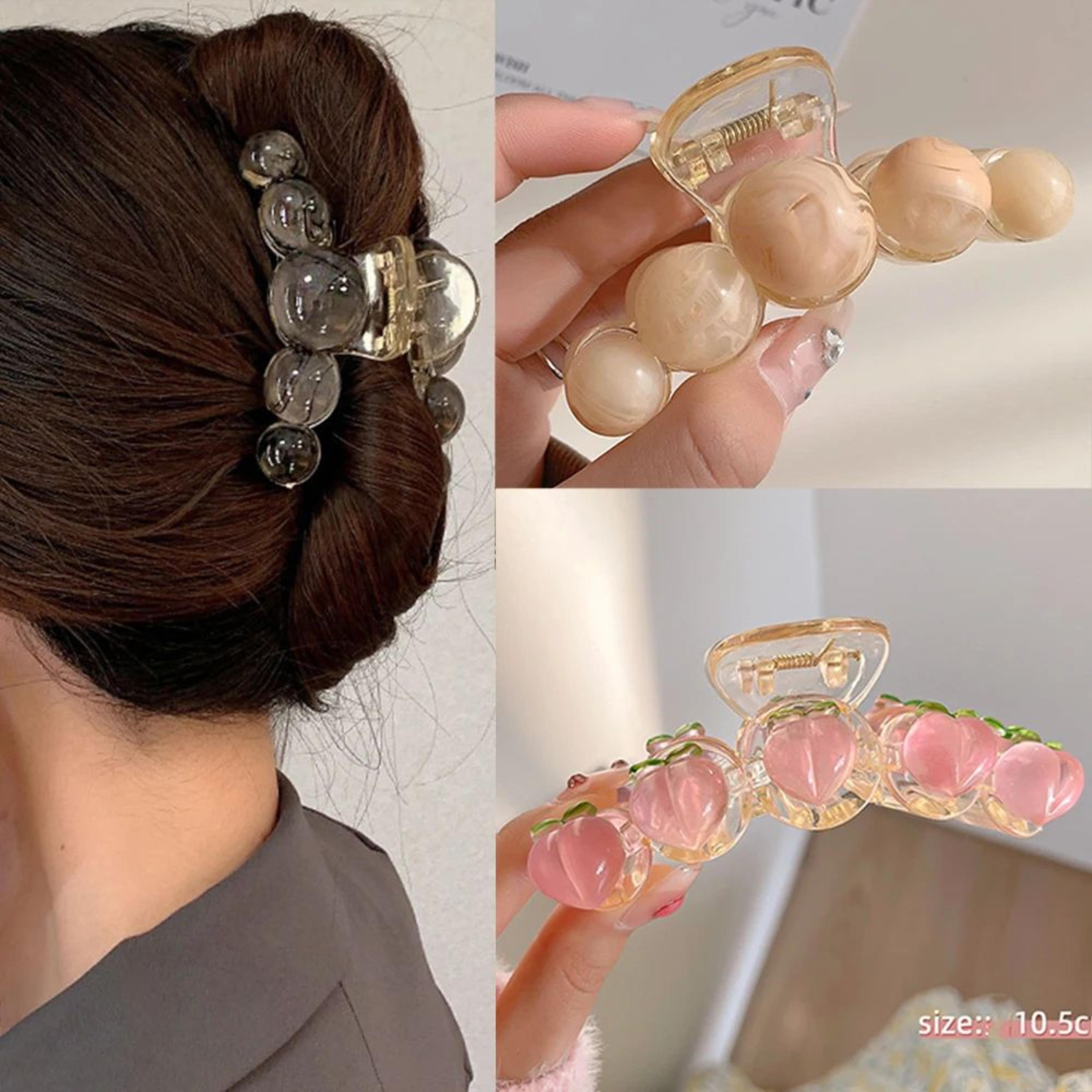 large pearl acrylic hair claw clip