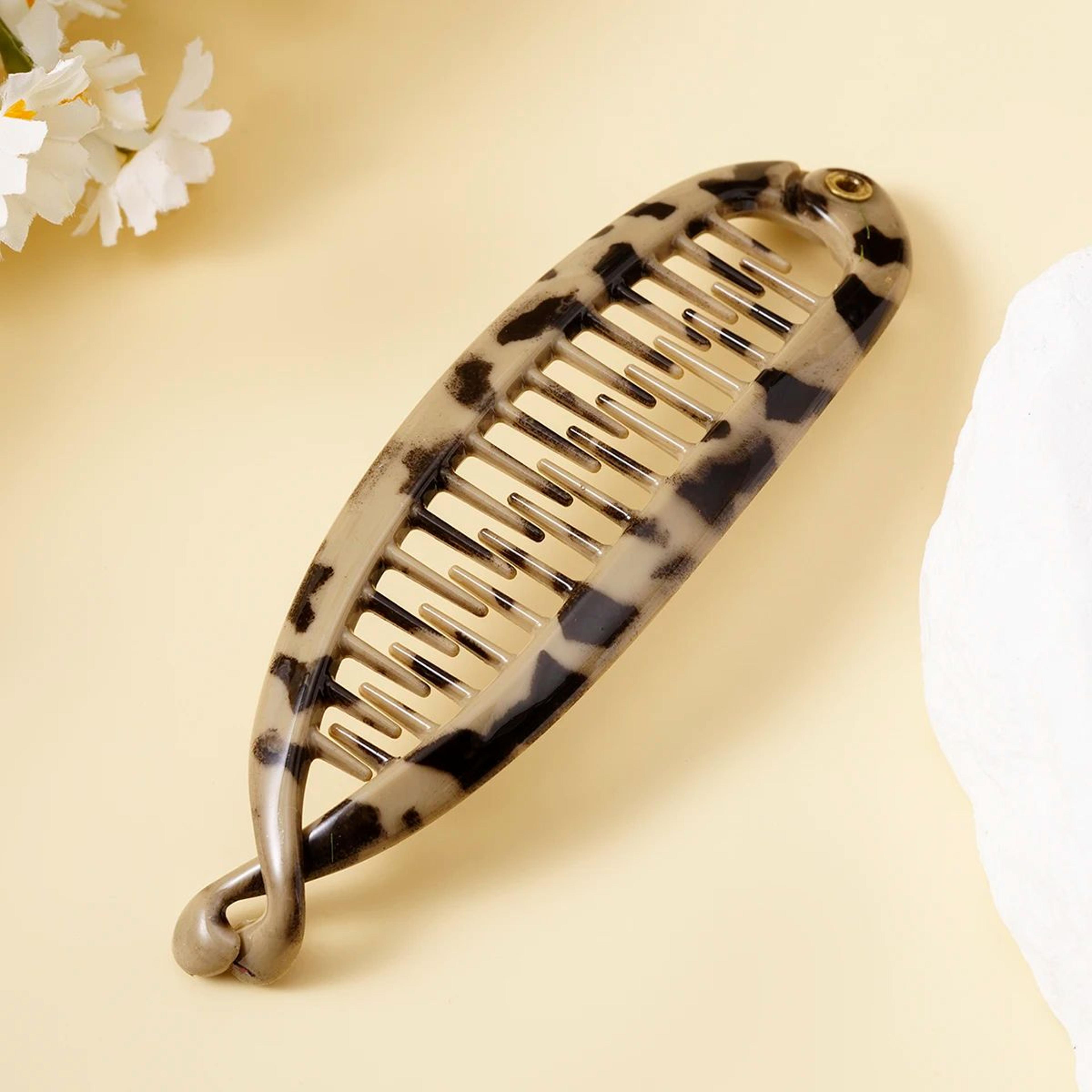 Leopard Fish Shape Banana Hair Clip 9