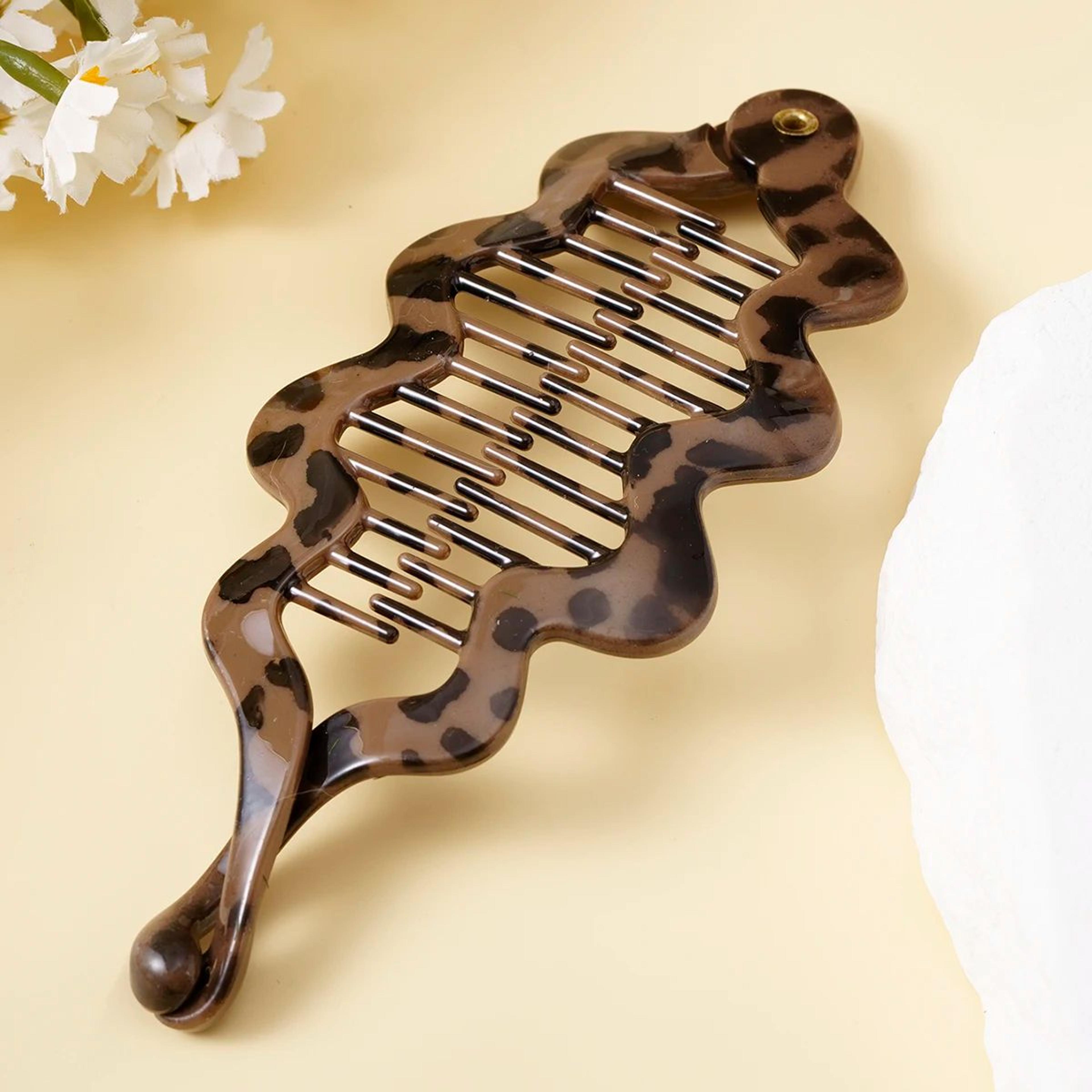 Leopard Fish Shape Banana Hair Clip 6