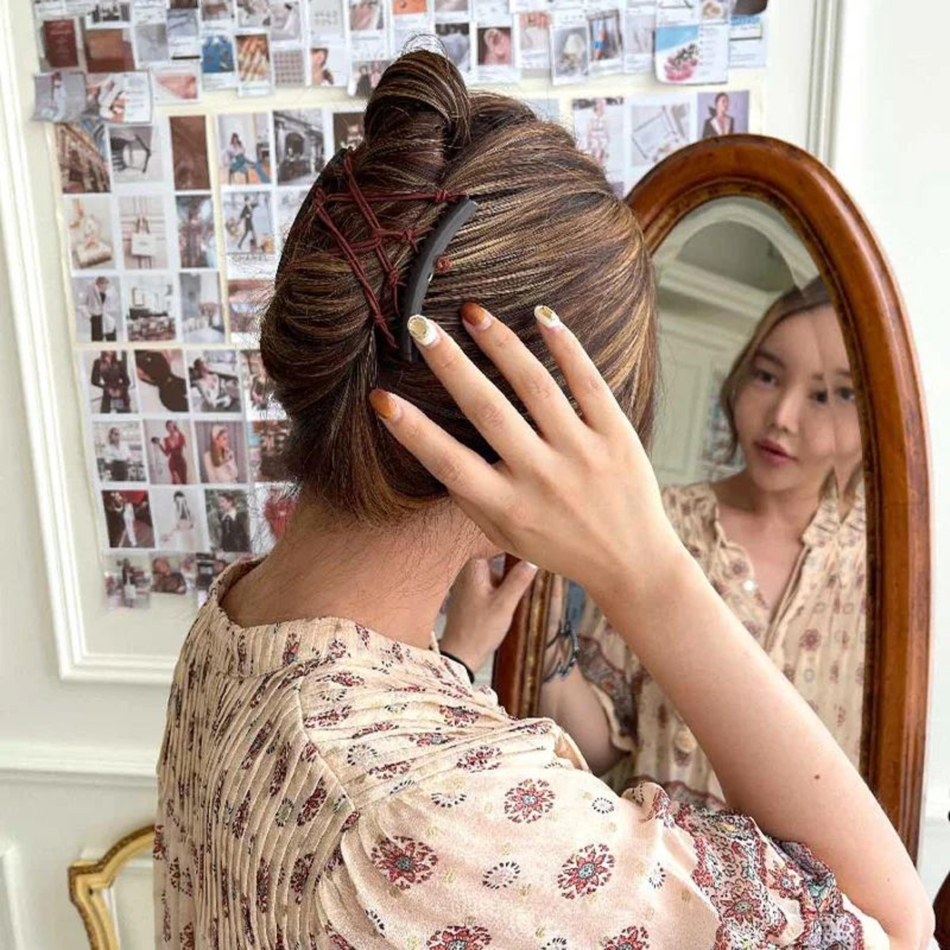 Vintage Elastic Double Hair Comb Clip 2
