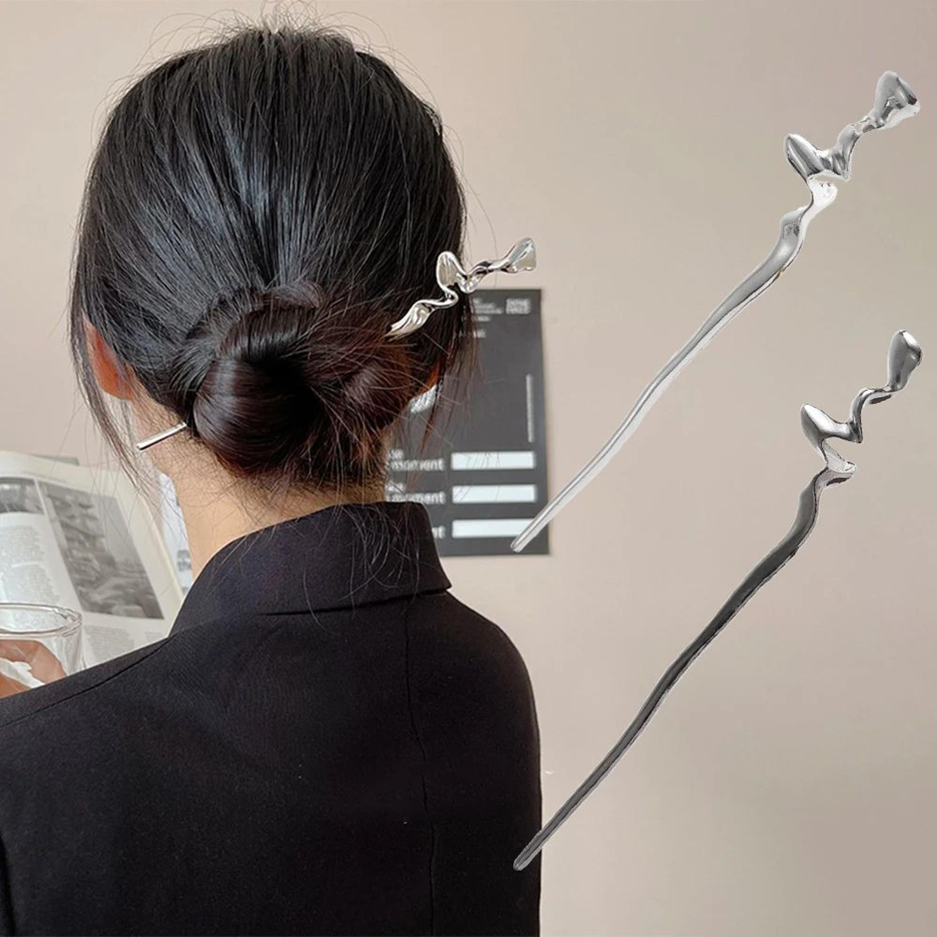 Vintage Metal Bun Hair Stick 1