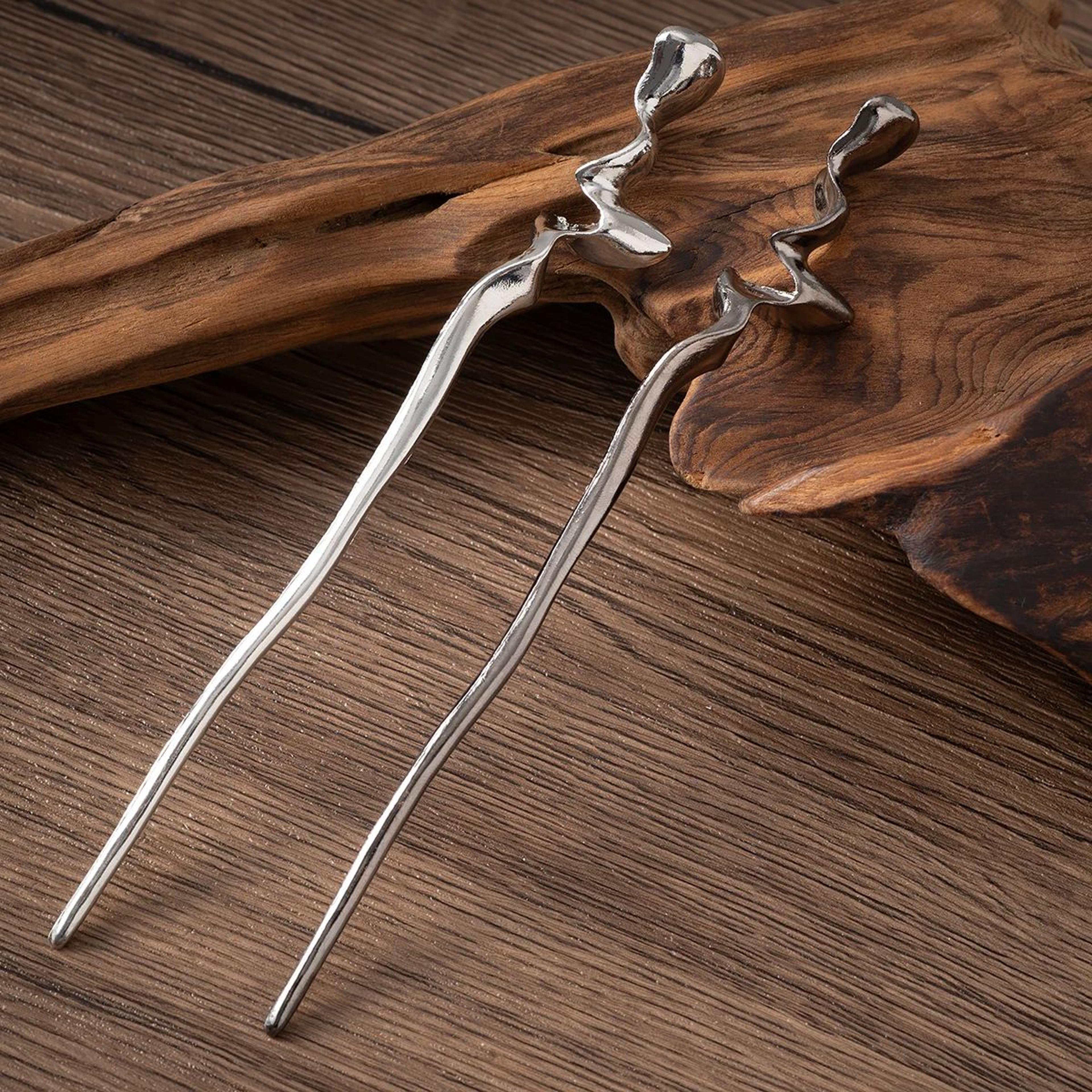 Vintage Metal Bun Hair Stick 8