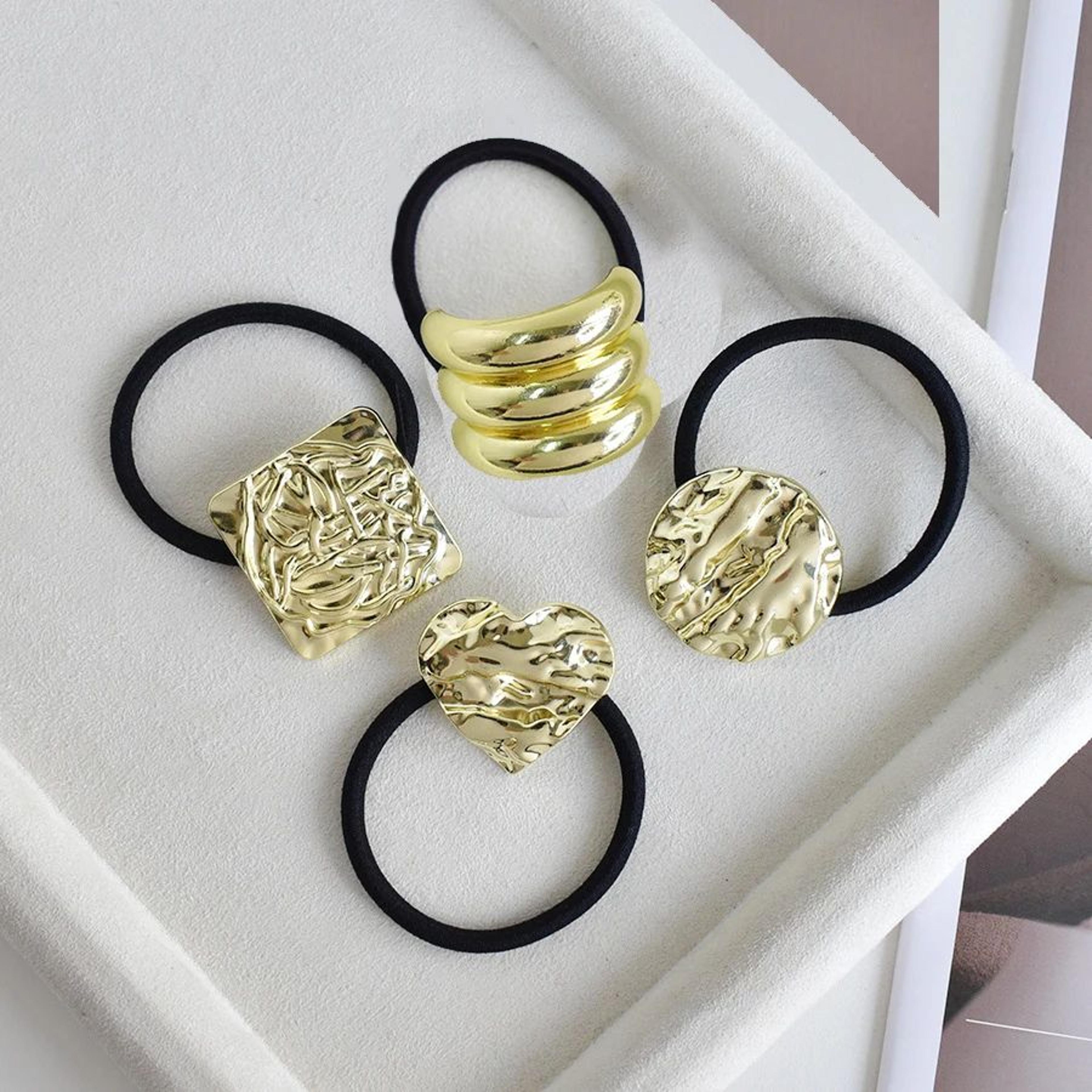 Double Layer Metal Elastic Hair Tie 3