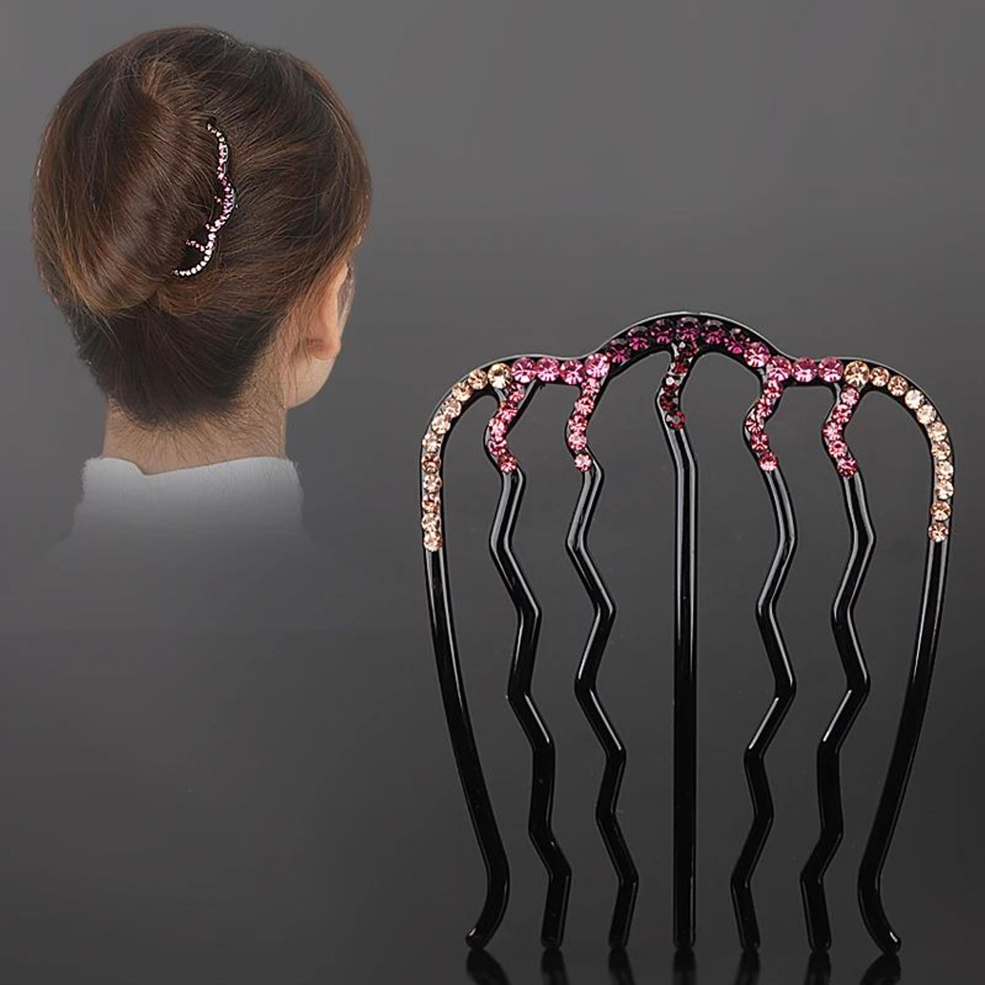 Crystal Rhinestone Bun Hair Comb 0