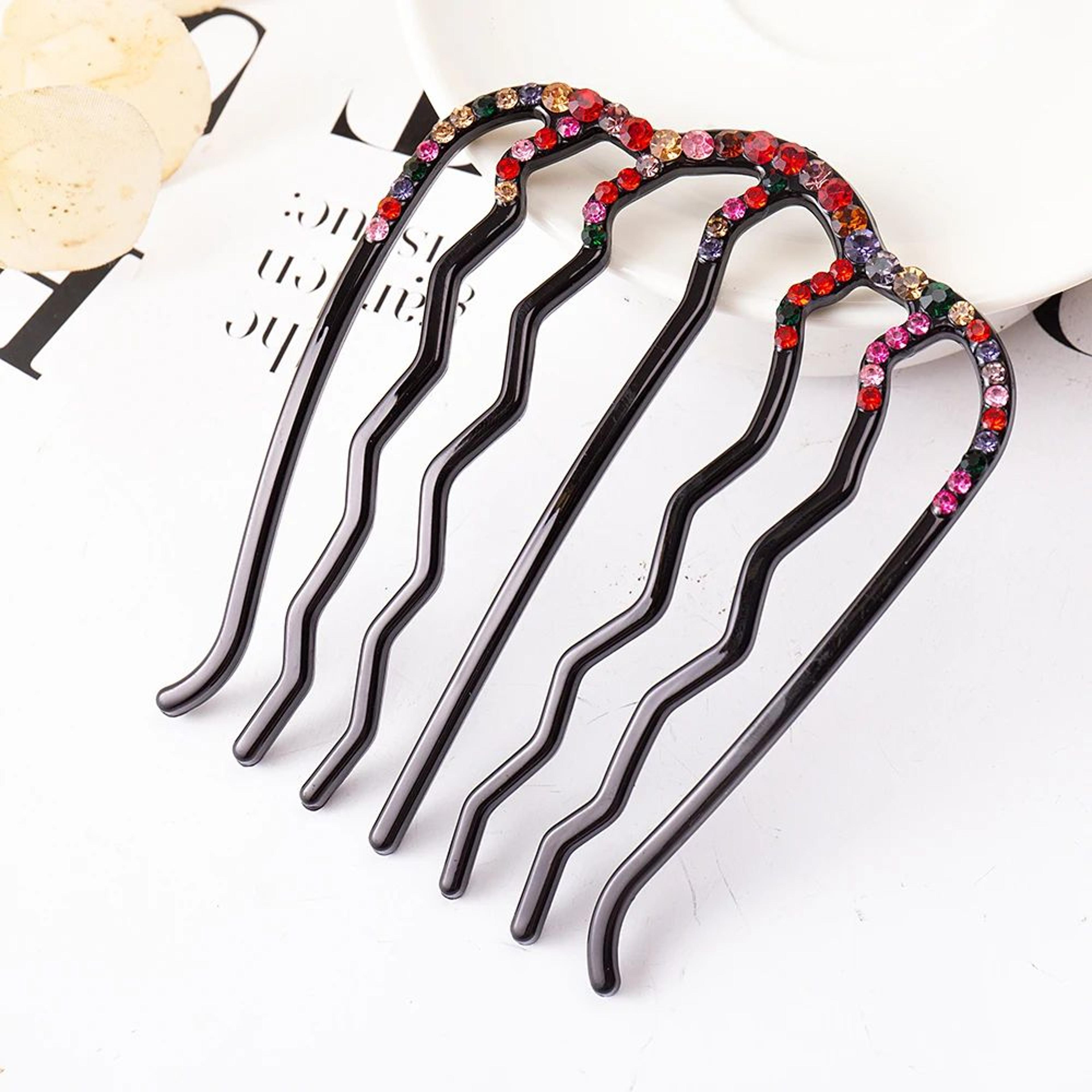 Crystal Rhinestone Bun Hair Comb 7