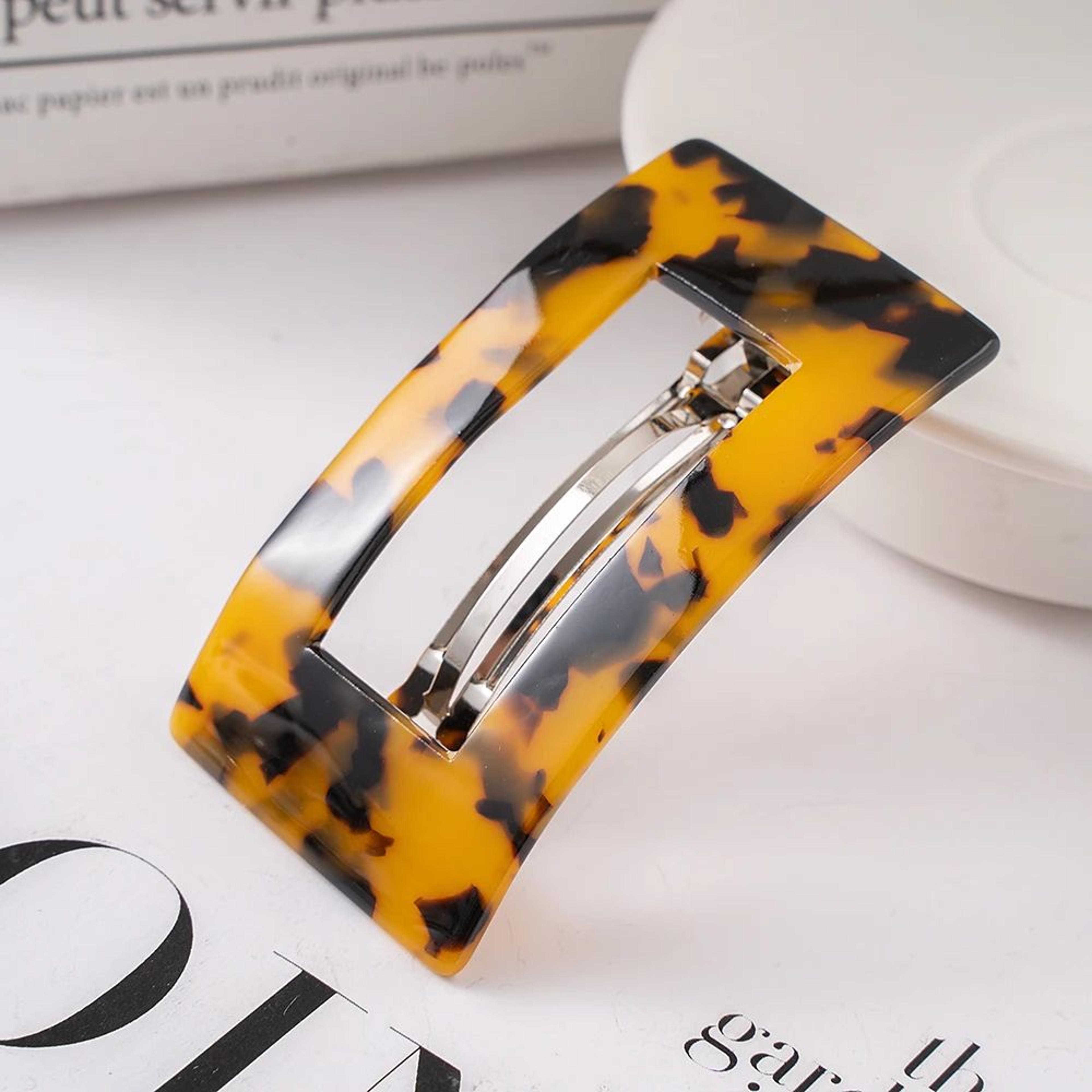 Large Leopard Geometric Hair Claw 10