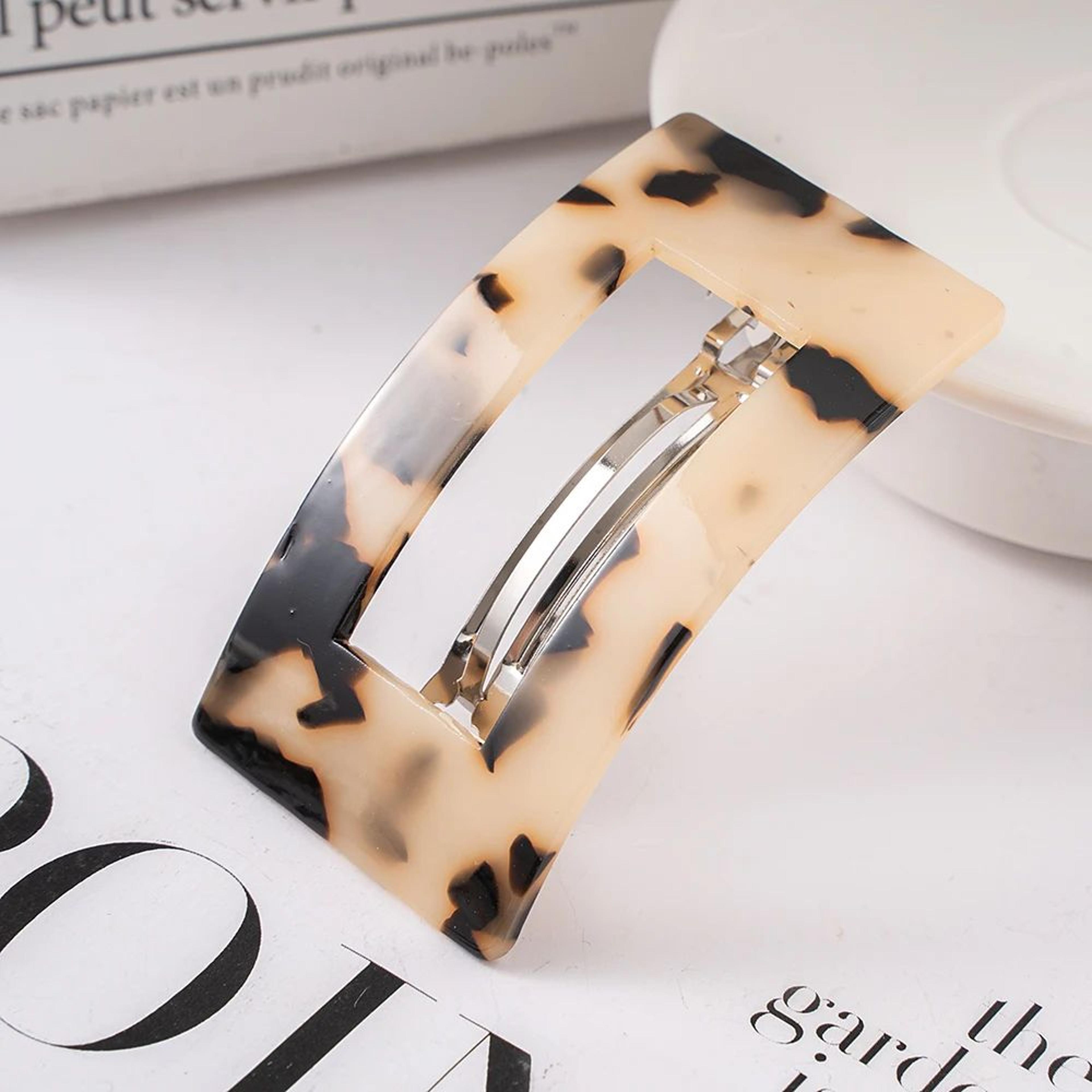Large Leopard Geometric Hair Claw 9