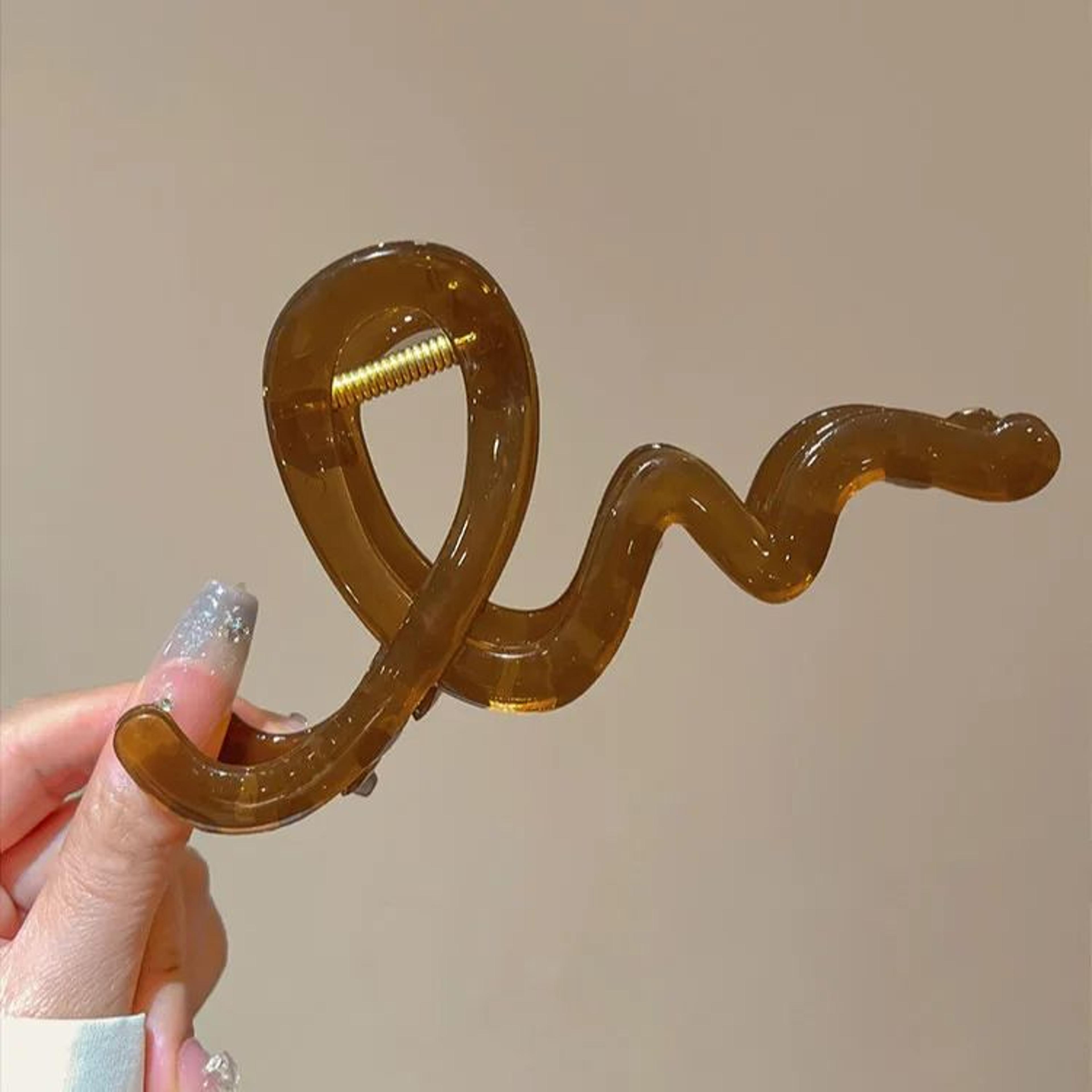 Wavy Bow Acrylic Hair Claw 9