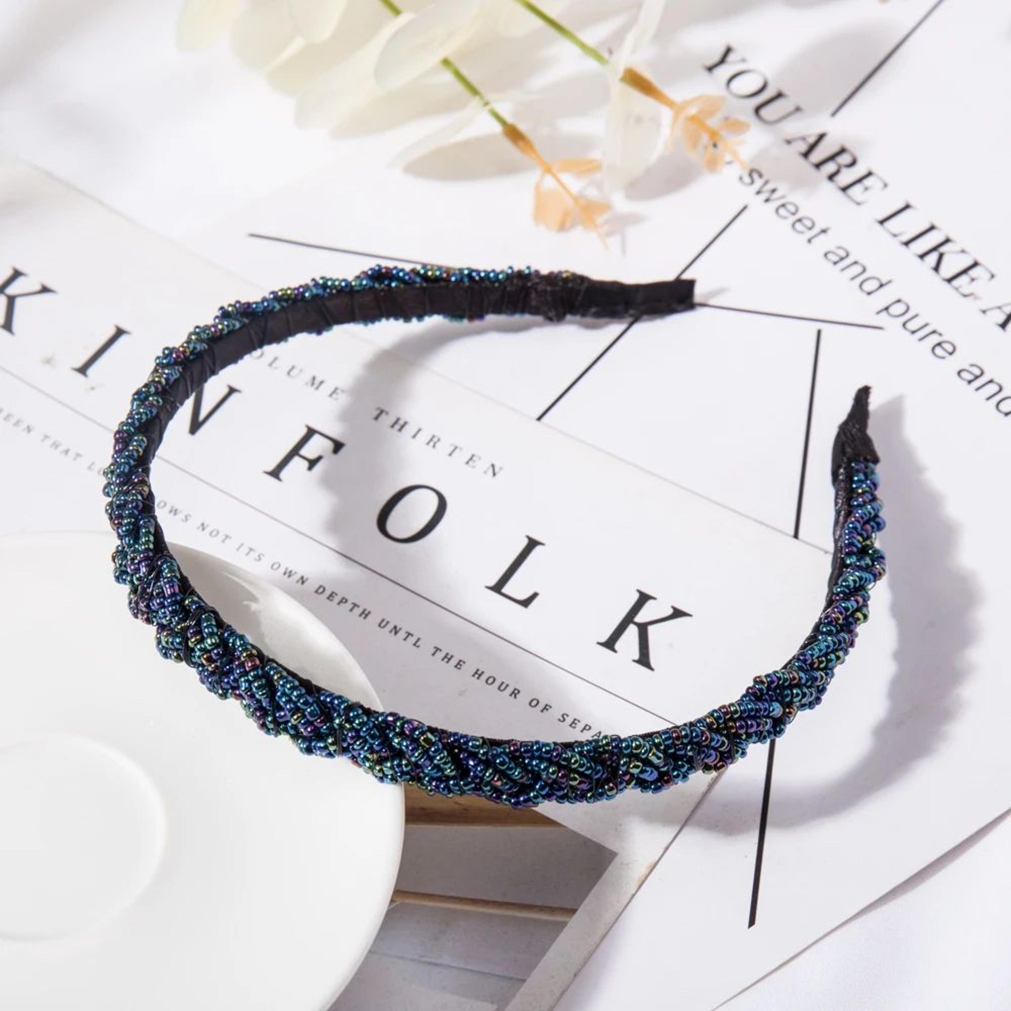 Vintage Crystal Beaded Headband 3