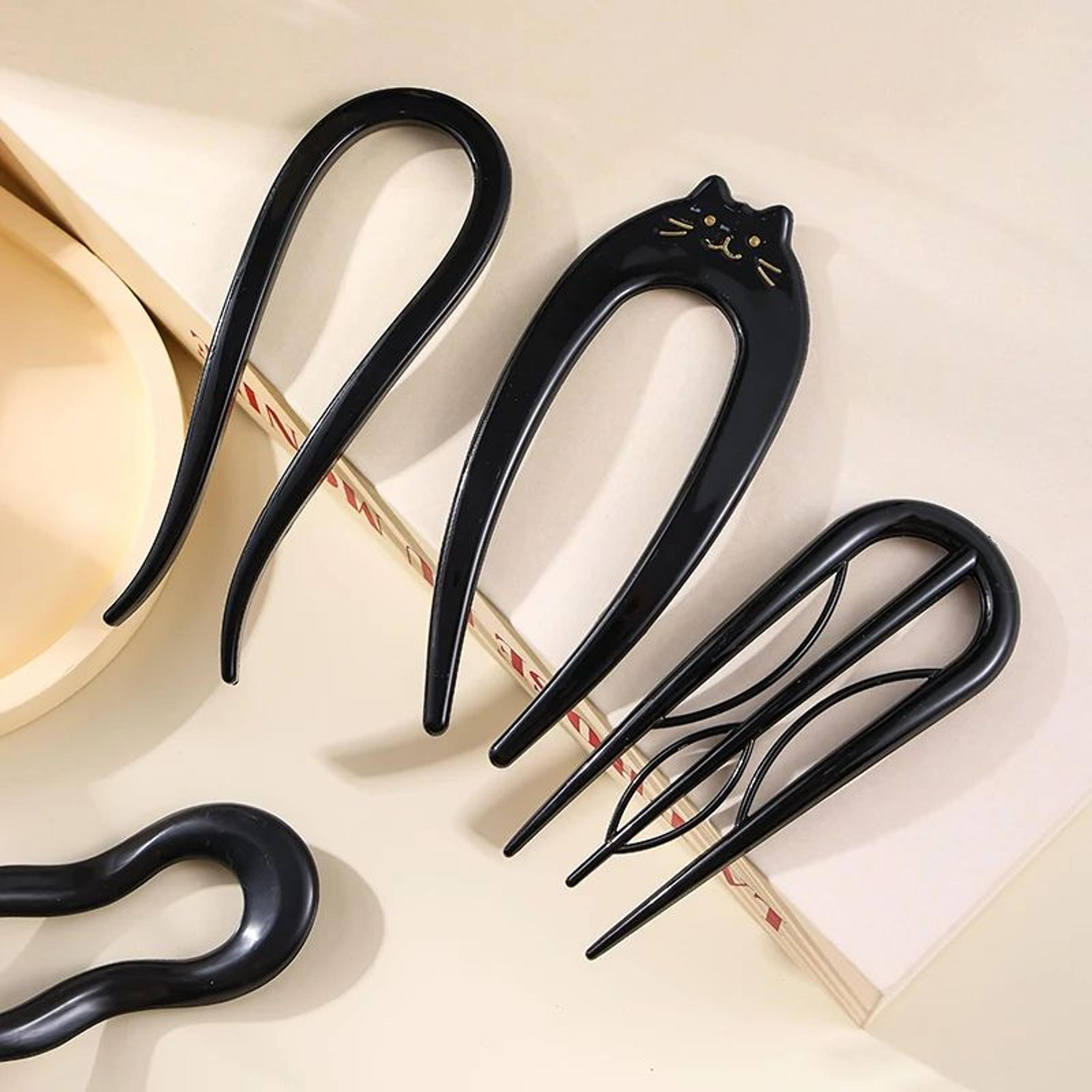 5 Piece Butterfly Acrylic Hair Fork Set 4