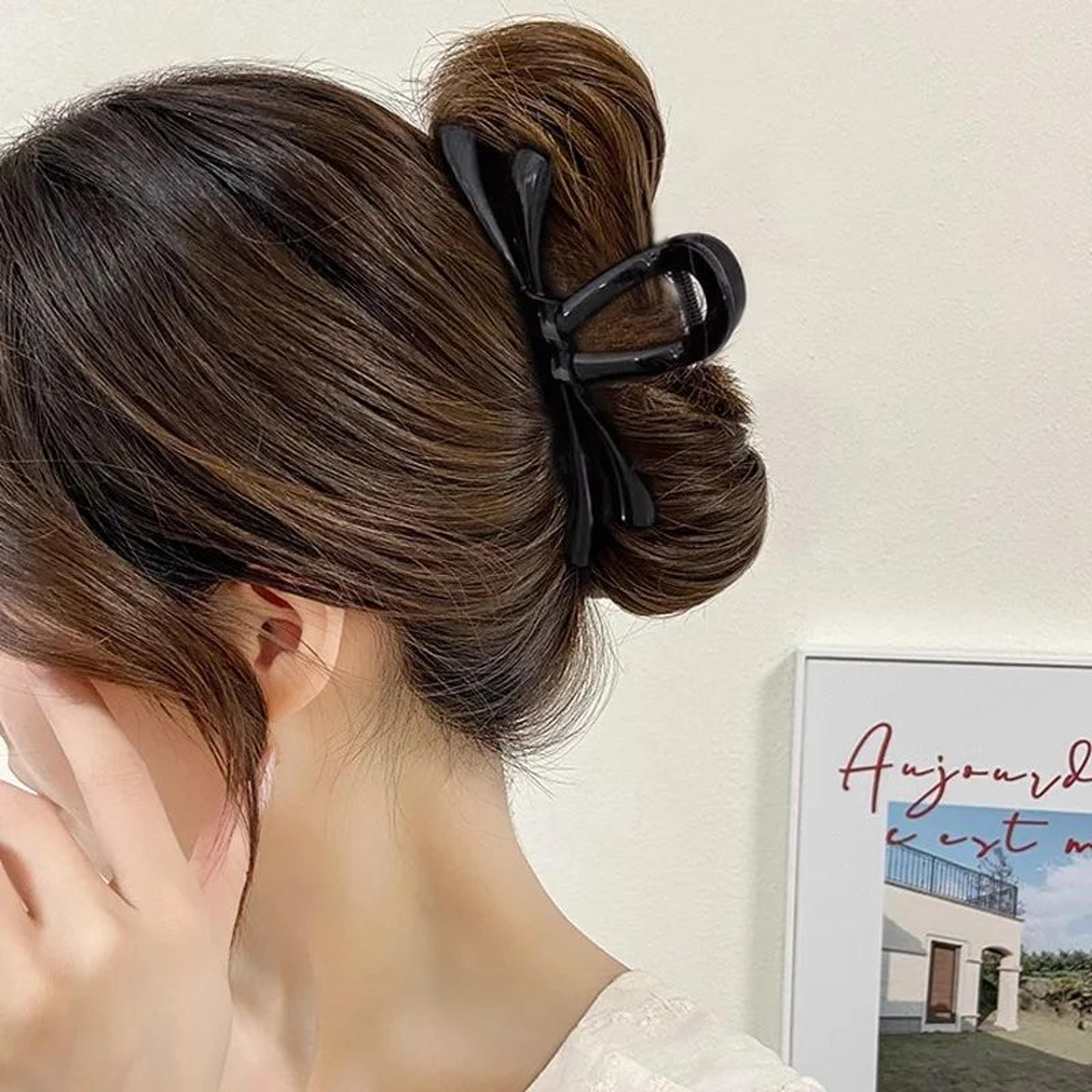 Large Ribbon Bow Hair Claw 2
