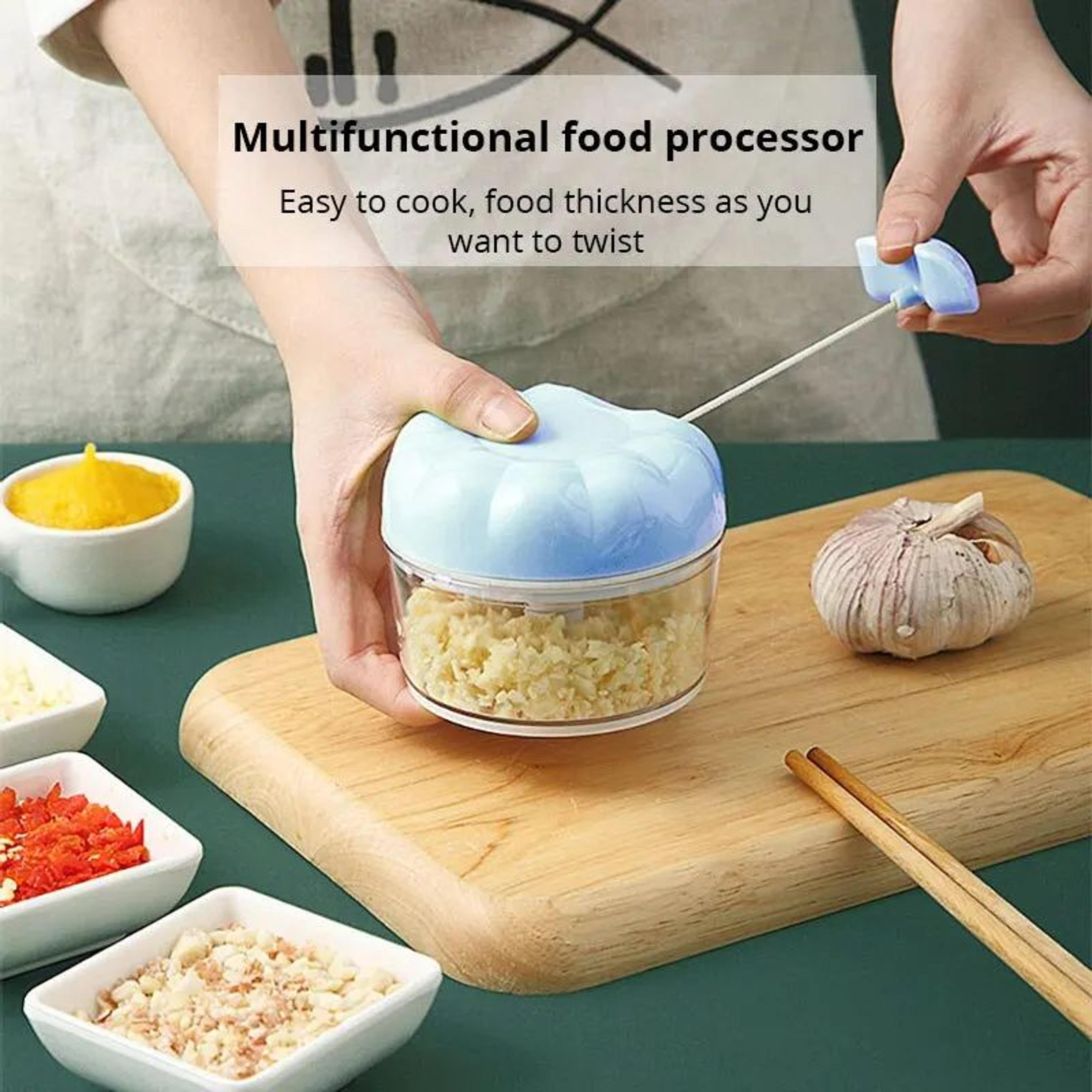 hand pull garlic food chopper