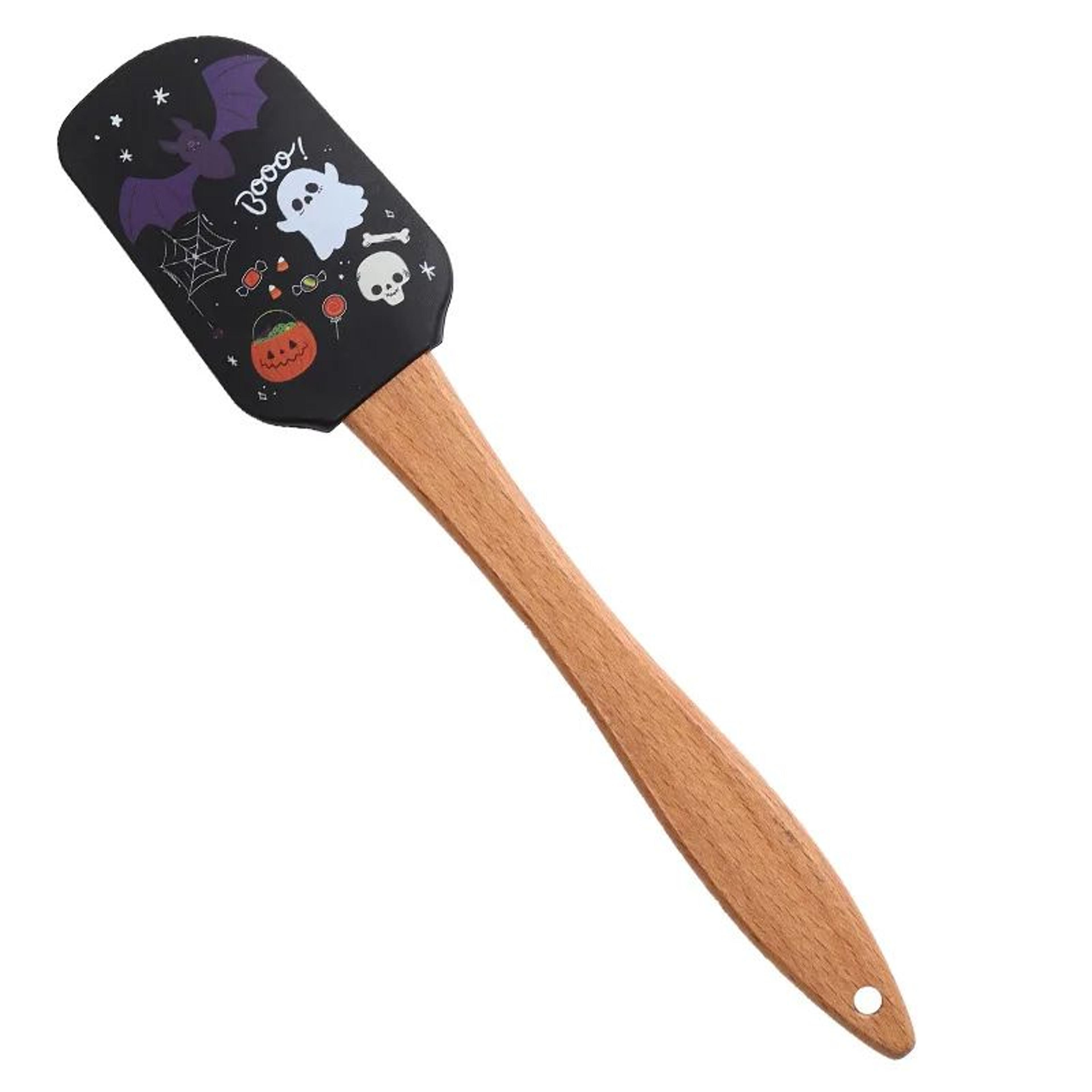 Halloween Silicone Baking Spatula With Wooden Handle 6